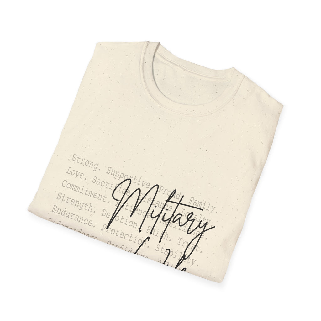 Military Wife T-Shirt — Script Graphic Tee for Military Spouses