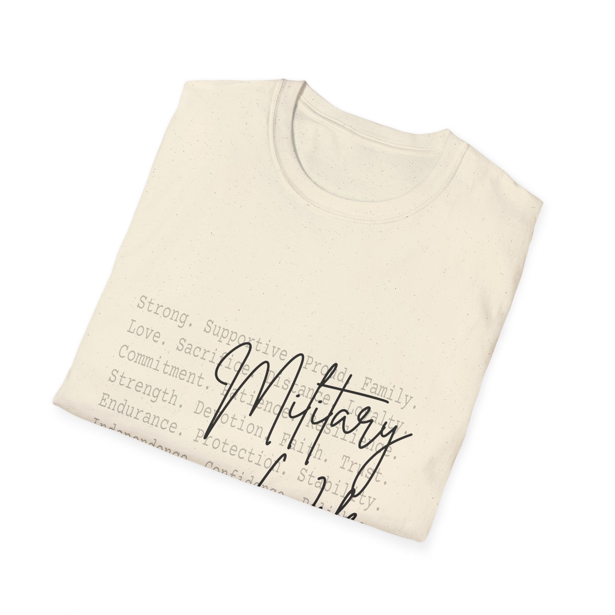 Military Wife T-Shirt — Script Graphic Tee for Military Spouses