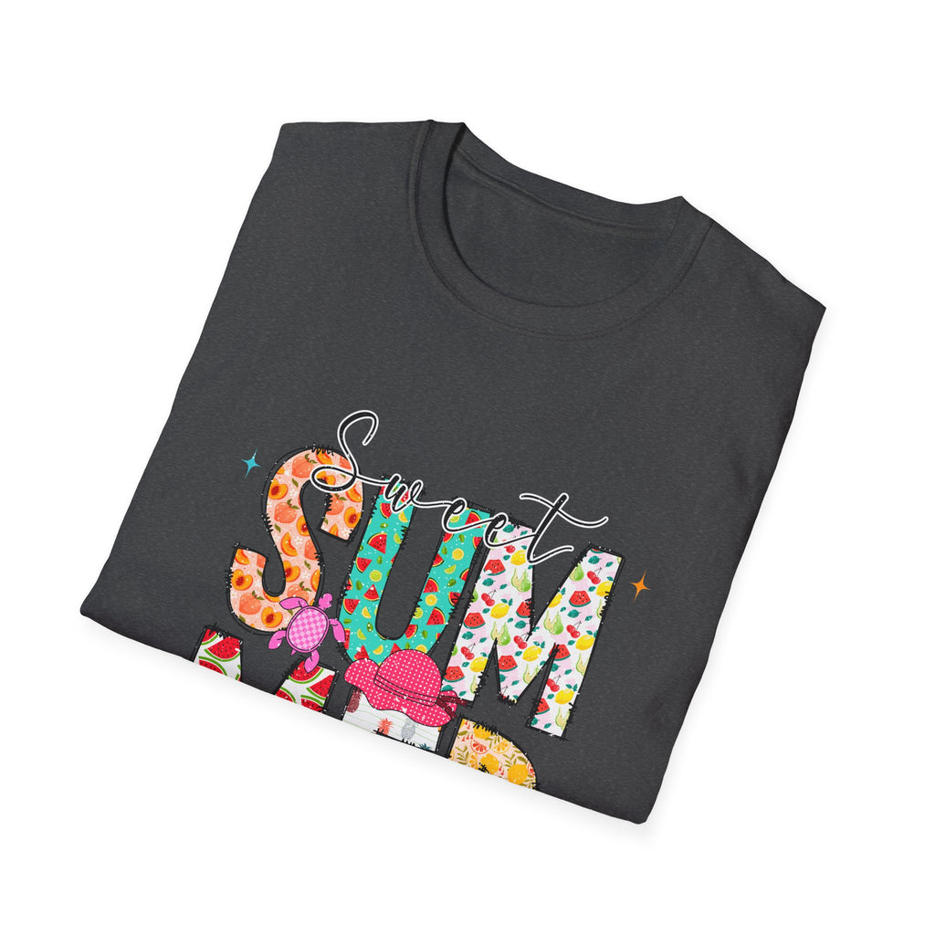 Summer Time Graphic T-Shirt — Colorful Tropical Beach Design