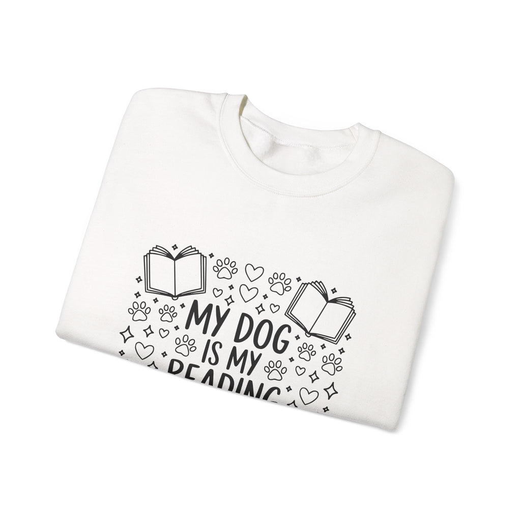 My Dog Is My Reading Buddy Sweatshirt — Cozy Dog Lover Bookish Crewneck