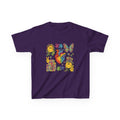 Kids Tee — Colorful Psychedelic Smiley & Puzzle Heart Graphic