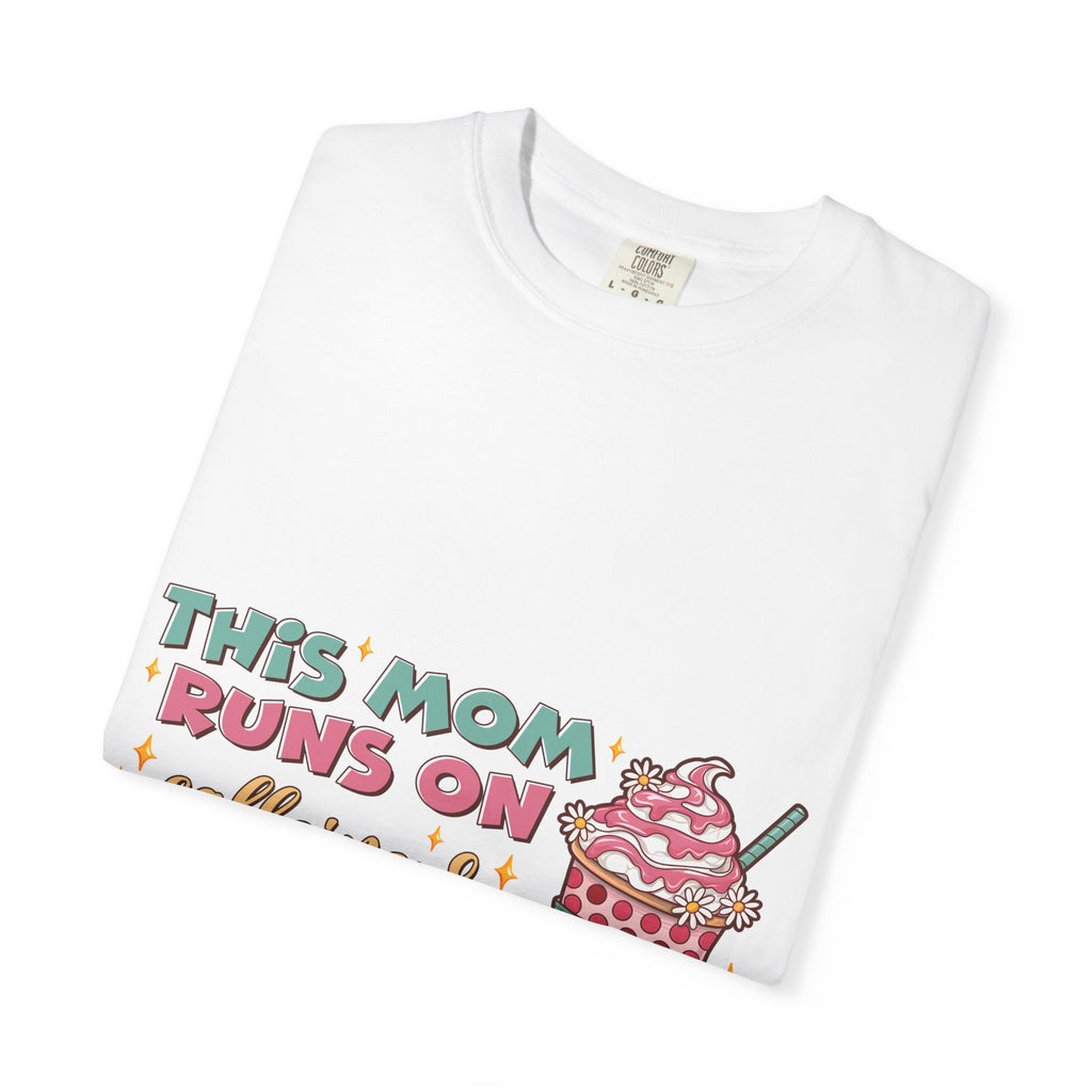 Mom Coffee T-Shirt — "This Mom Runs on Caffeine & Chaos" Cute Graphic Tee