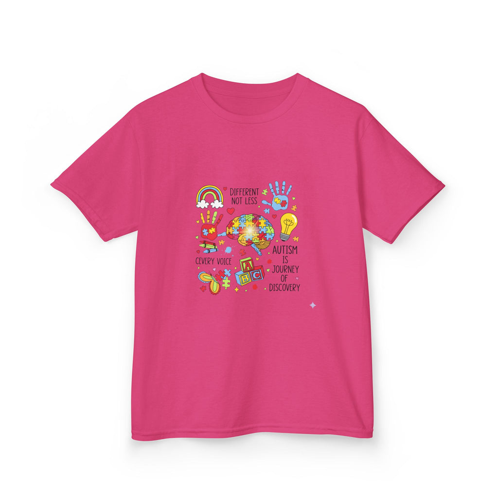 Autism Awareness Kids Tee — Colorful Puzzle Heart & Hands Design