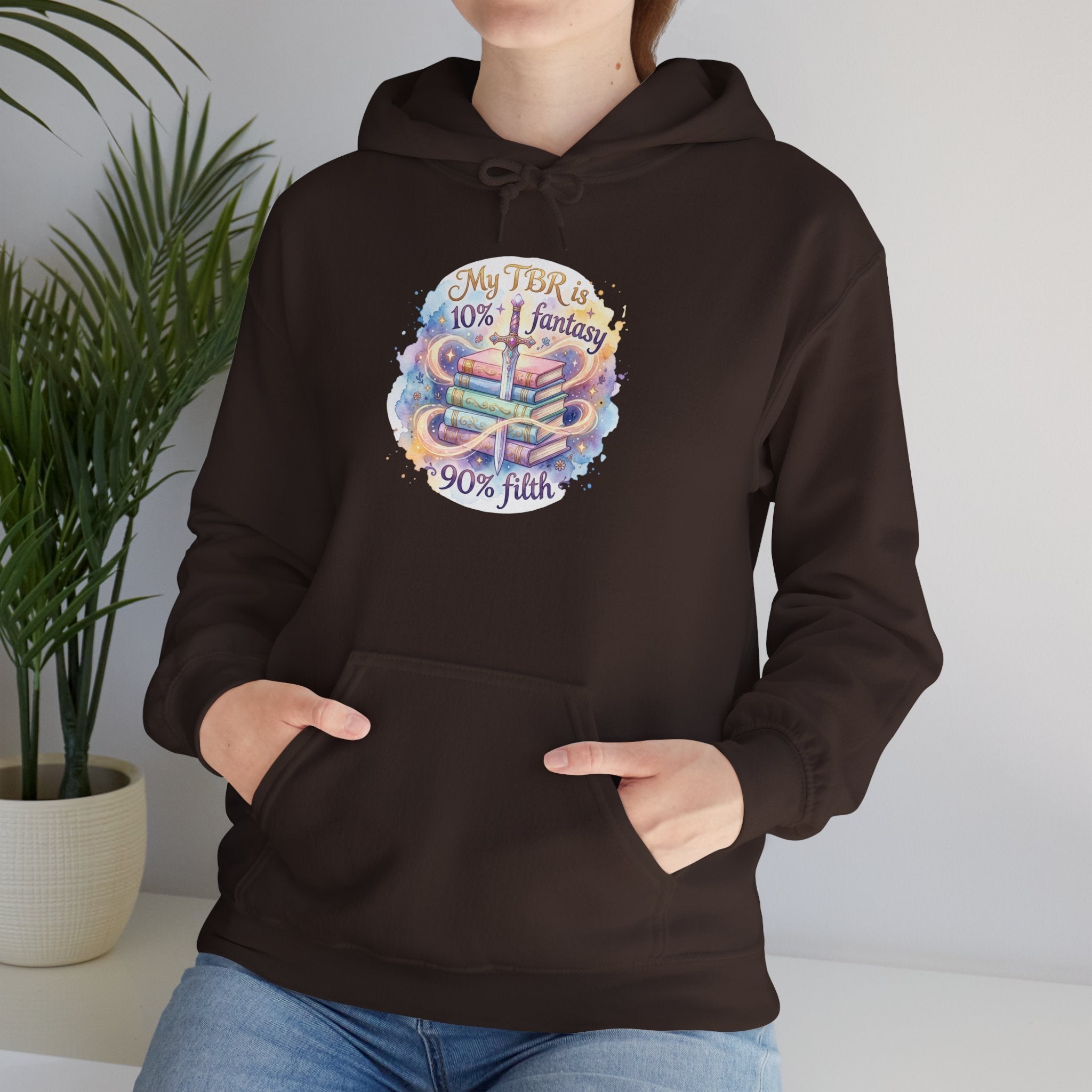 Hoodie — "My Tho is 40% Fantasy, 90% Fish" Colorful Nautical Graphic Hoodie