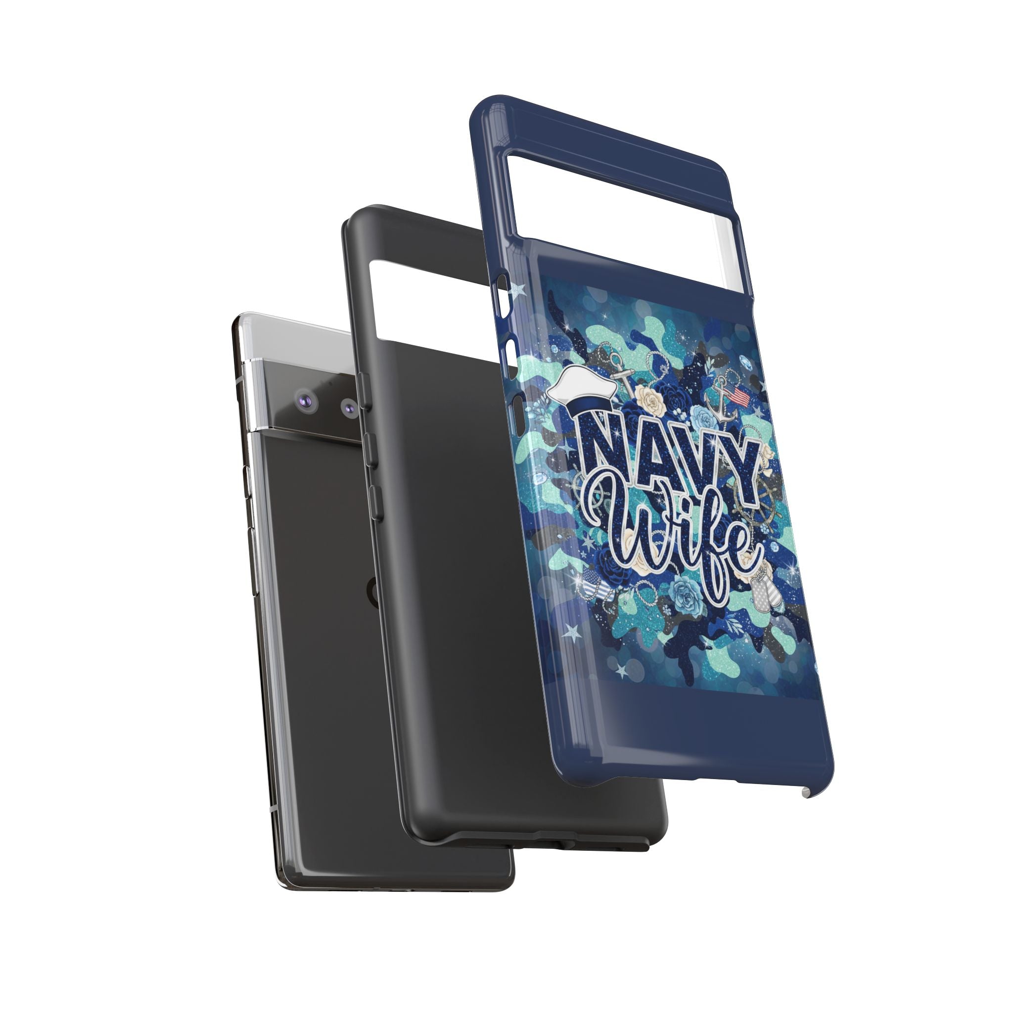 Navy Wife Tough Phone Case — Camouflage Military Tribute Protective Cover
