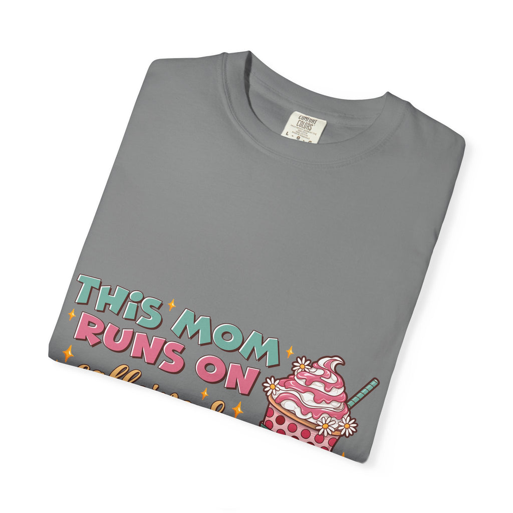 Mom Coffee T-Shirt — "This Mom Runs on Caffeine & Chaos" Cute Graphic Tee