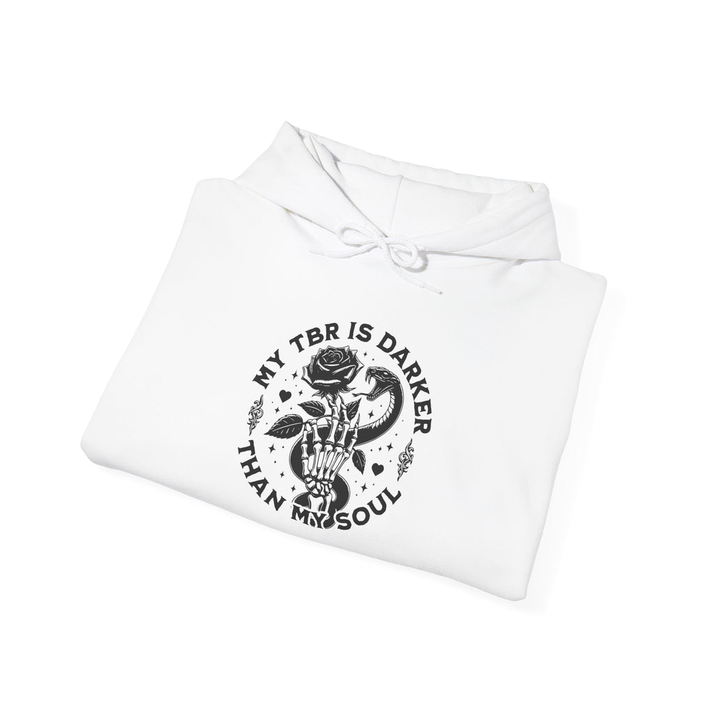 Hoodie — “My Tea Is Darker Than My Soul” Vintage Tea Skull Graphic Hoodie