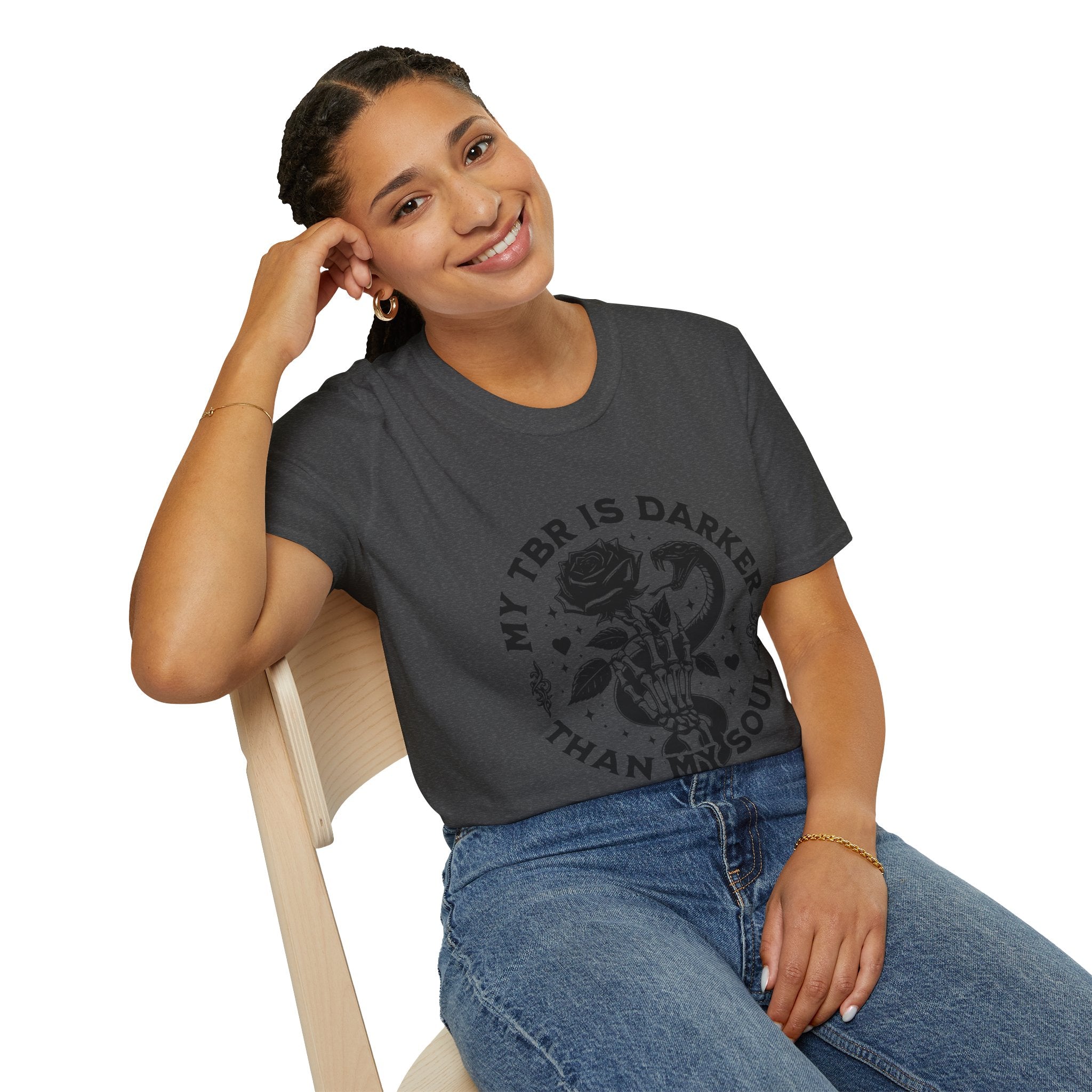 Gothic Booklover T-Shirt — “My TBR Is Darker Than My Soul” Graphic Tee