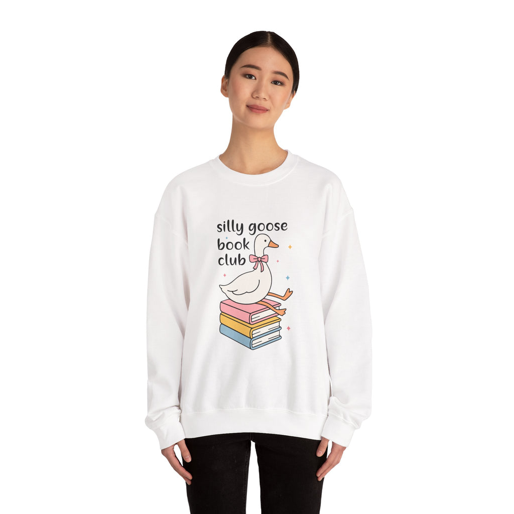 Silly Goose Book Club Sweatshirt — Cute Reading Crewneck