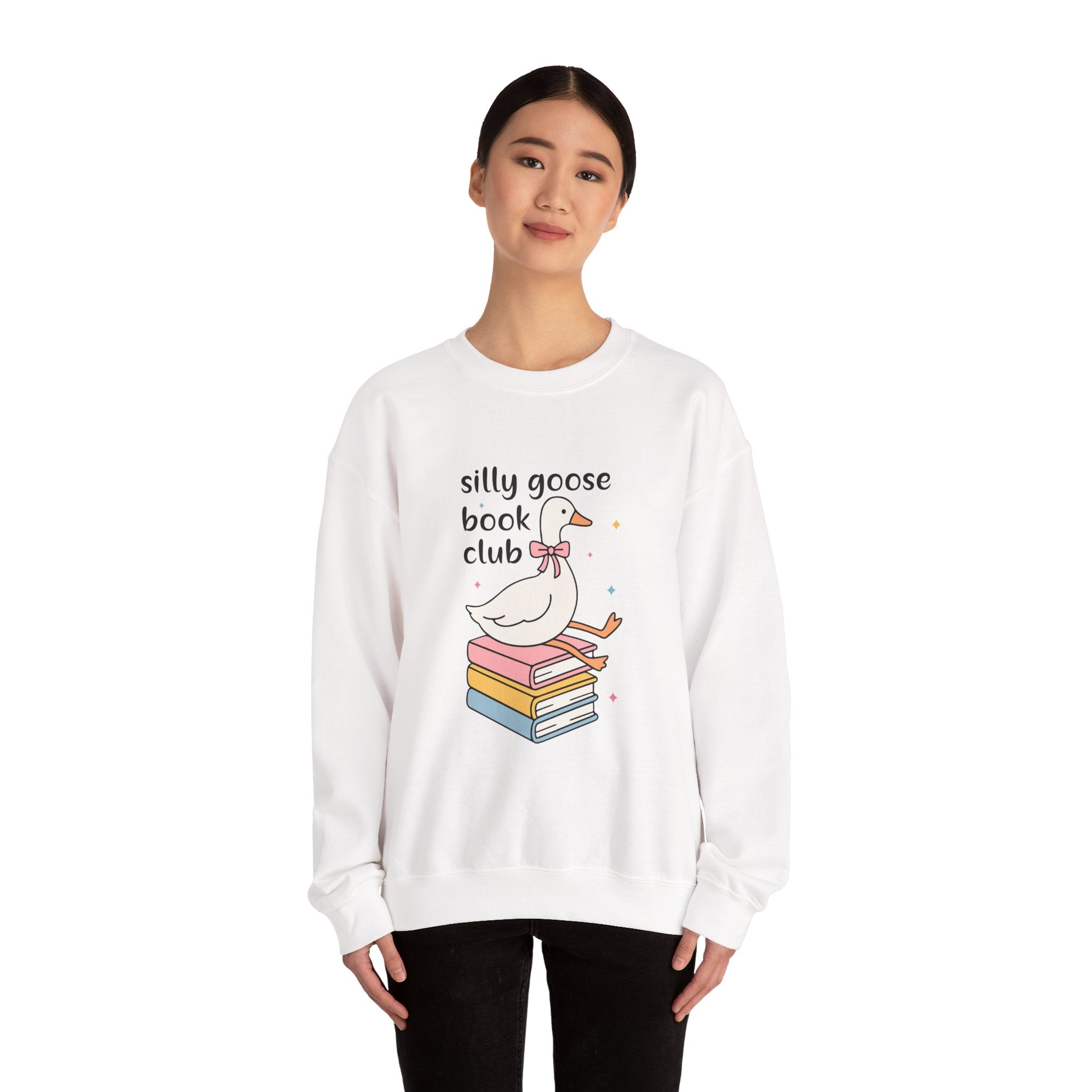 Silly Goose Book Club Sweatshirt — Cute Reading Crewneck