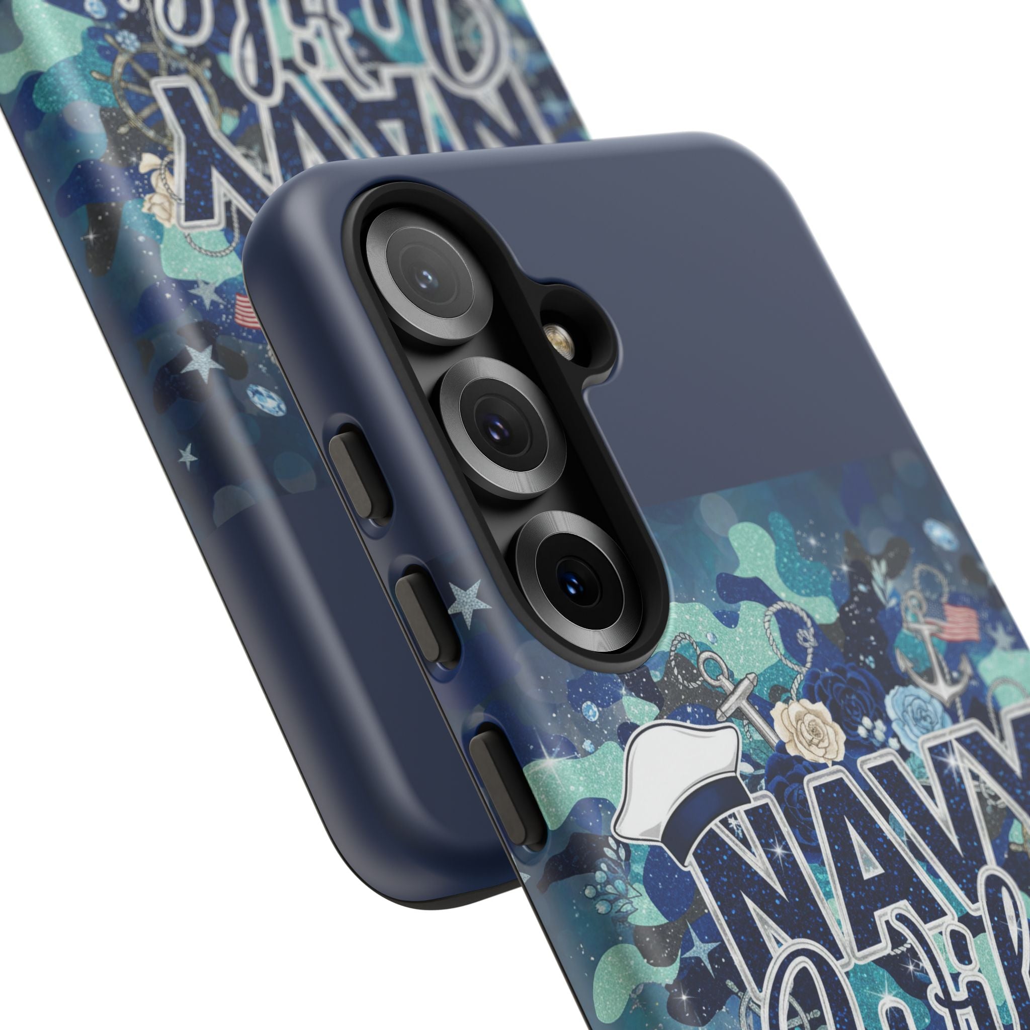 Navy Wife Tough Phone Case — Camouflage Military Tribute Protective Cover