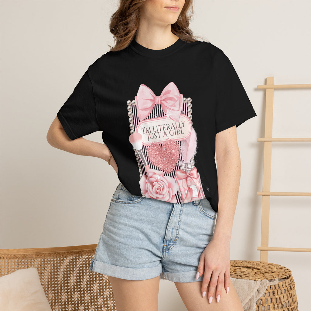 I'm Literally Just a Girl Pink Graphic T-Shirt