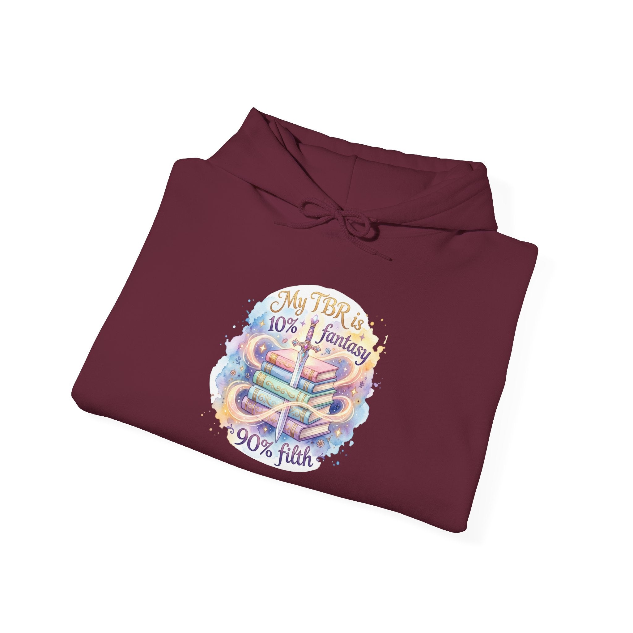 Hoodie — "My Tho is 40% Fantasy, 90% Fish" Colorful Nautical Graphic Hoodie