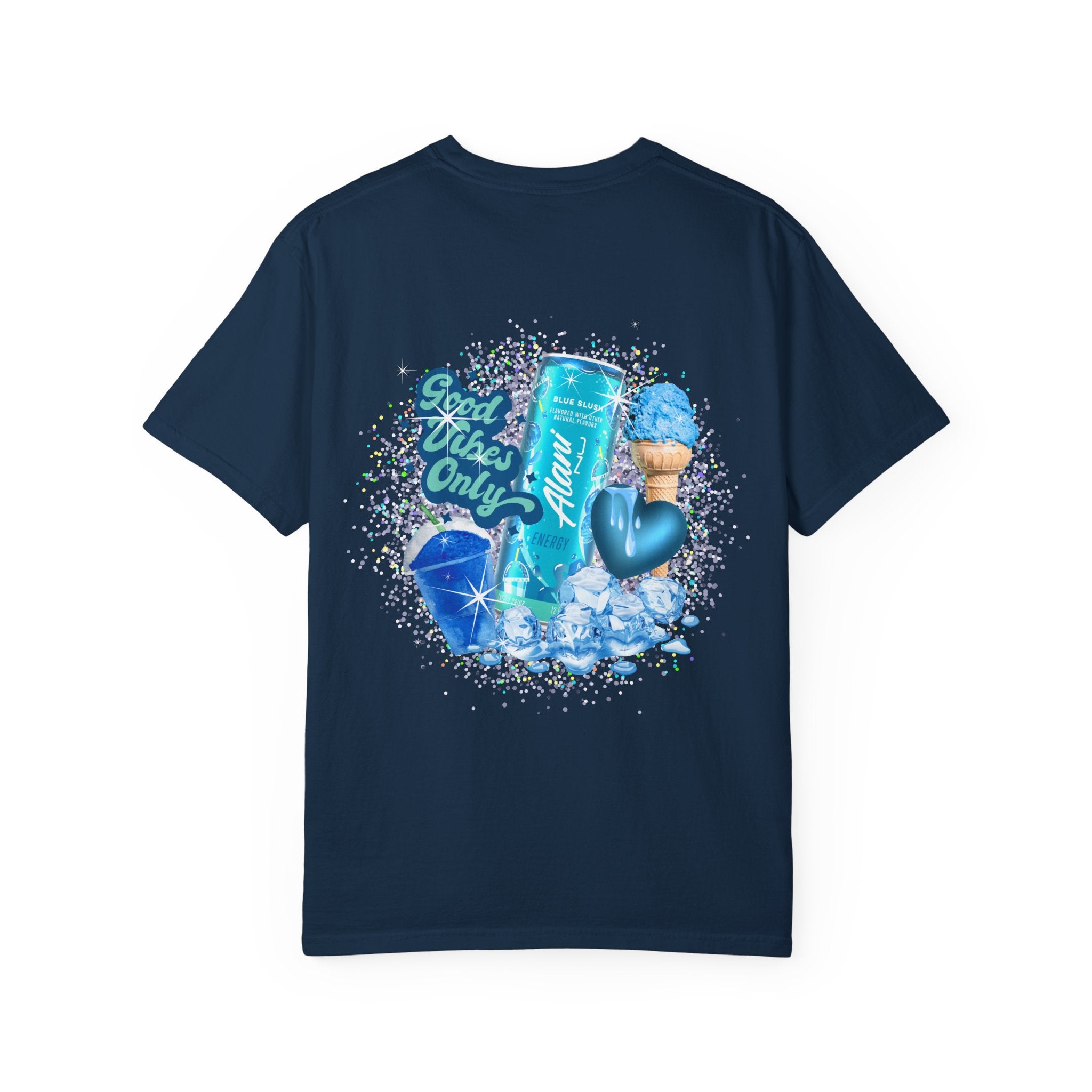 Good Vibes Only Graphic Tee — 'Alani Nu' Blue Drink Design