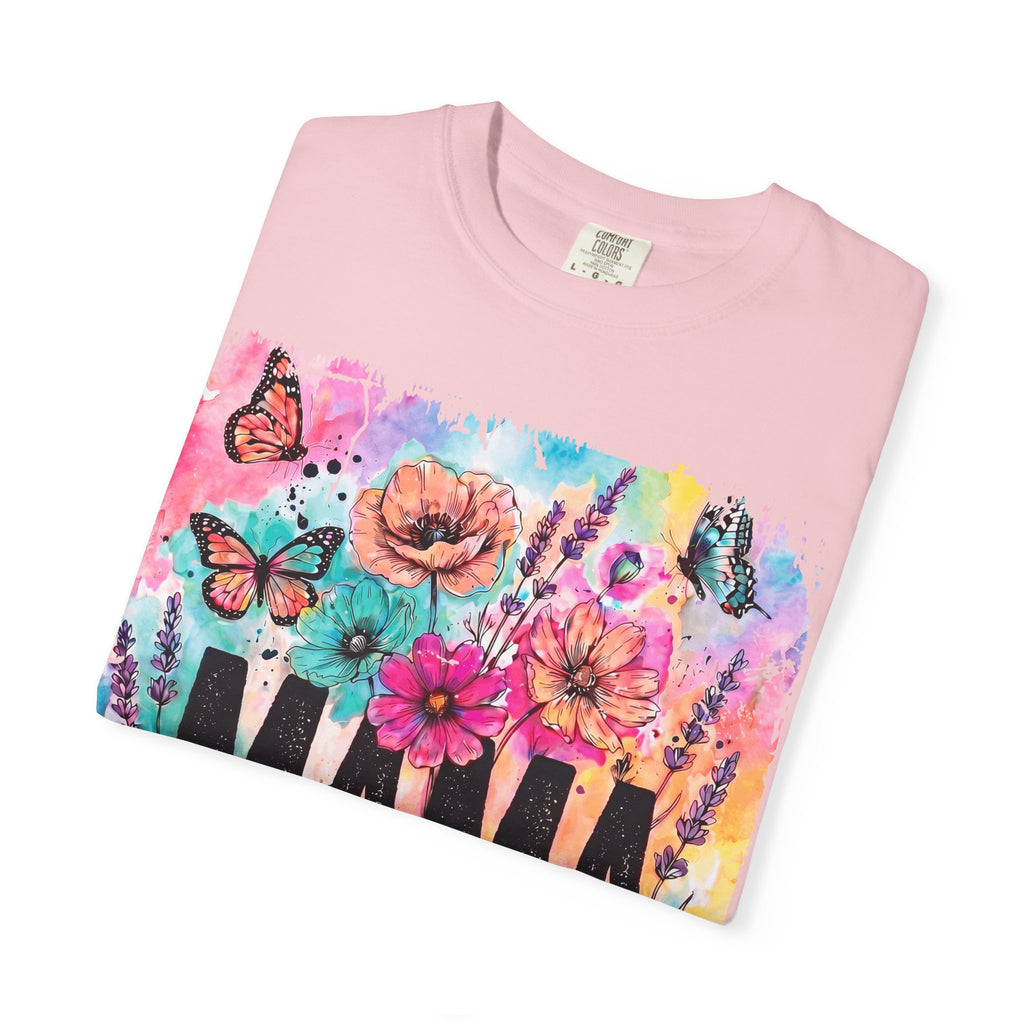 Mama Floral Tee — Colorful Butterflies & Flowers Mother's Day T-Shirt