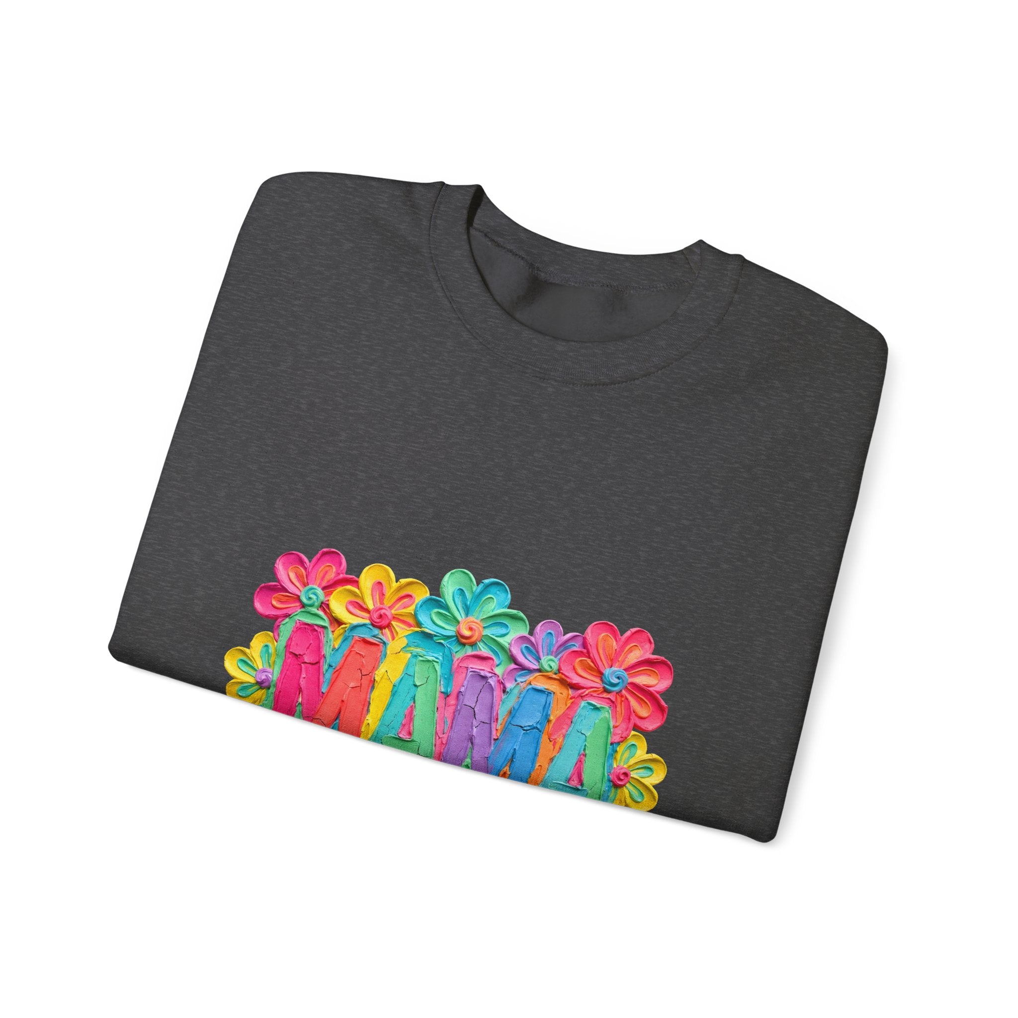 Mama Floral Crewneck Sweatshirt — Colorful Flower Mom Shirt for Mother’s Day