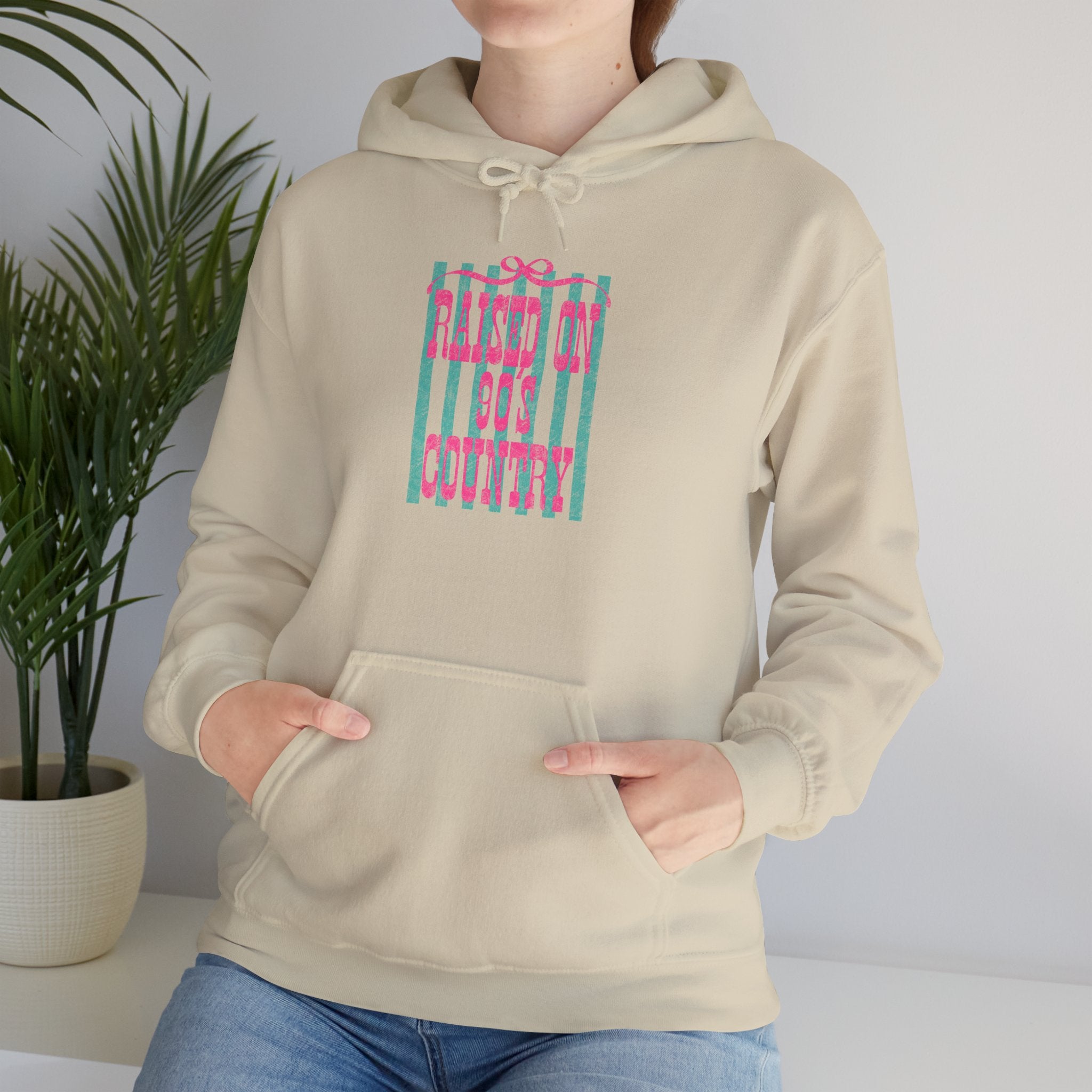 Hoodie — 'Let It Be' Pastel Striped Graphic Pullover