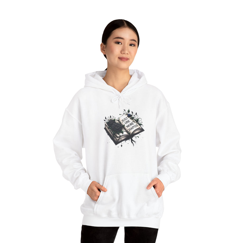 Hoodie — Open Book Illustration 'Read More Books' Cozy Literary Sweatshirt