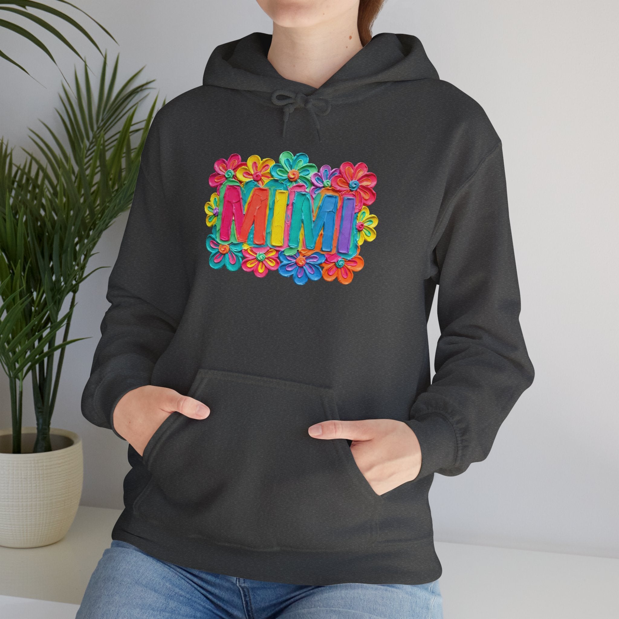 Mimi Floral Hoodie — Colorful Retro Flower Graphic Sweatshirt