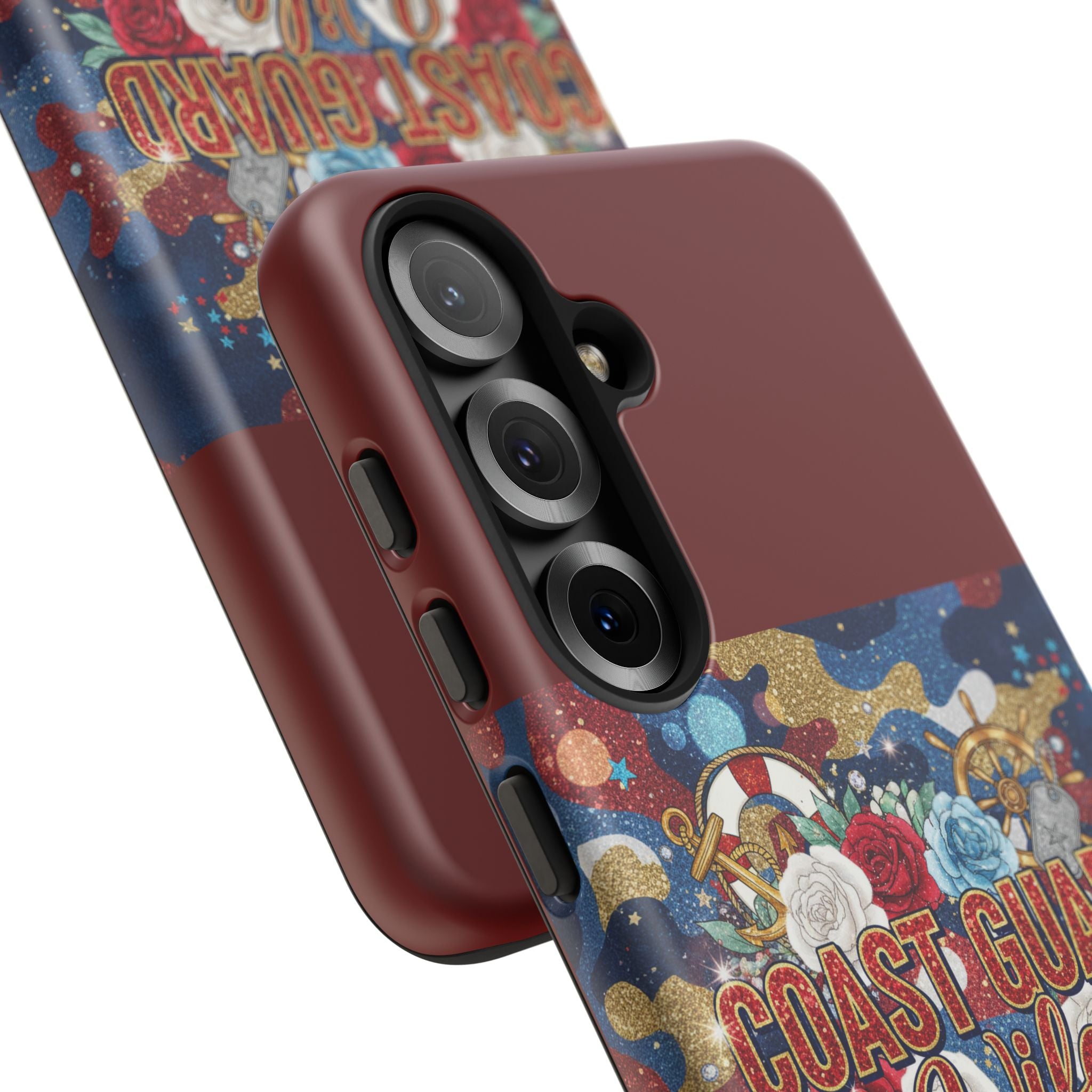 Coast Guard Wife Tough Phone Case — Patriotic Anchor & Lifebuoy Design