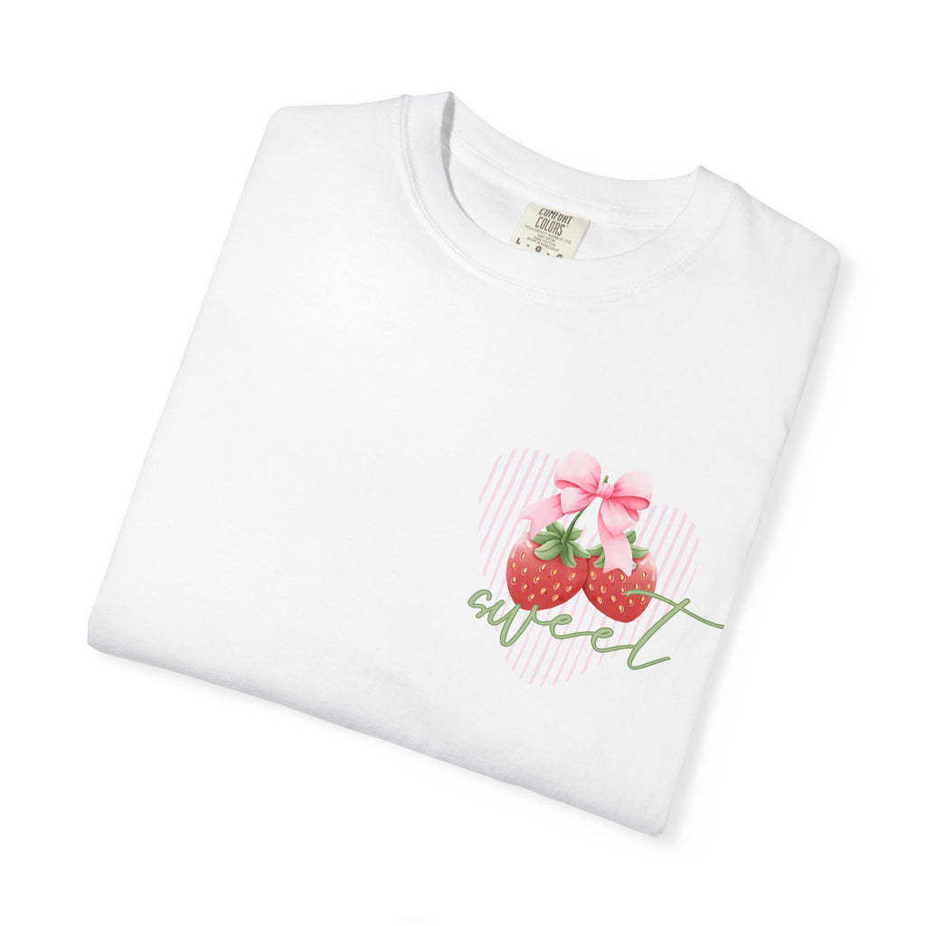 Summer Fruit T-Shirt — "Sweet Summer" Strawberry & Lemon Graphic Tee