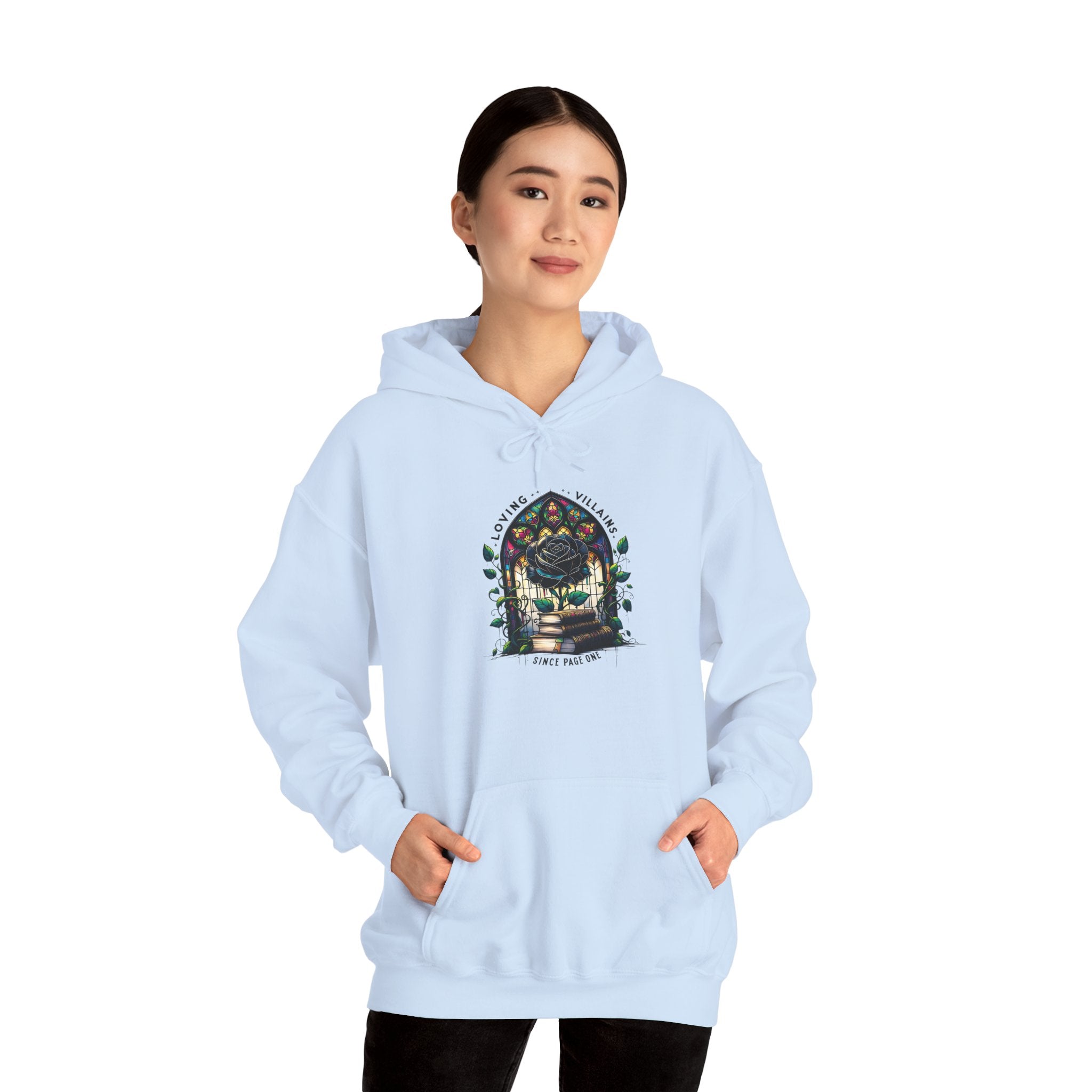 Hoodie — 'Eat the Rich' Gothic Garden Stained-Glass Hoodie