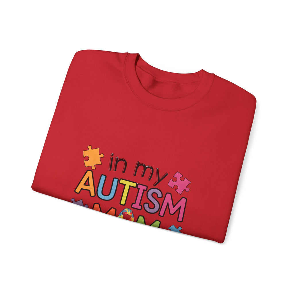 Autism Mom Crewneck Sweatshirt — "In My Autism Mom Era" Pullover with Puzzle Piece Design