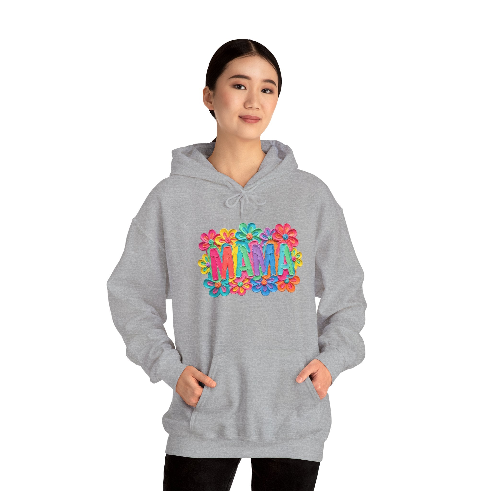 Hoodie "Mama" Colorful Floral Design – Mother's Day Cozy Pullover