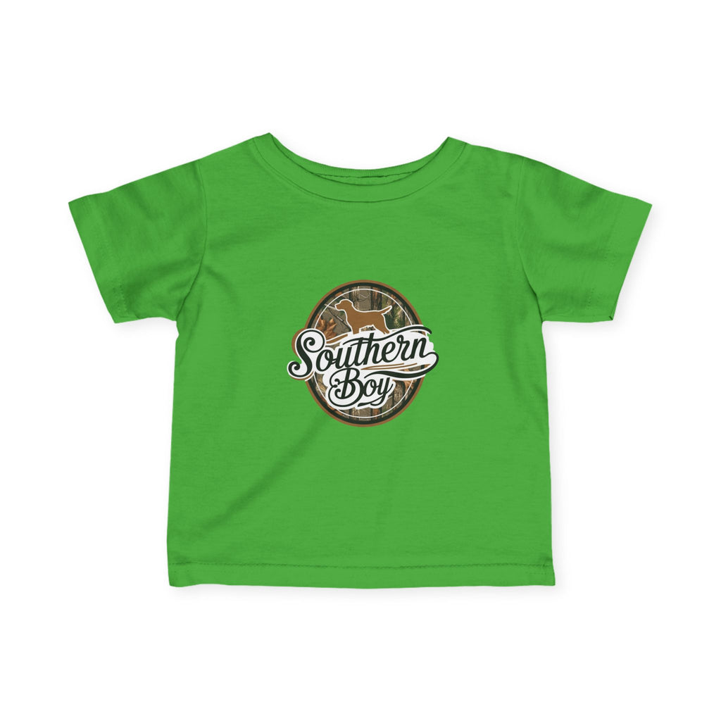 Infant Tee — "Southern Boy" Vintage Camo Logo Baby Shirt
