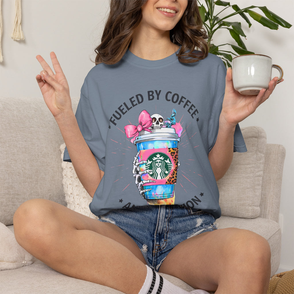 Fueled by Coffee and Ambition Graphic T-Shirt