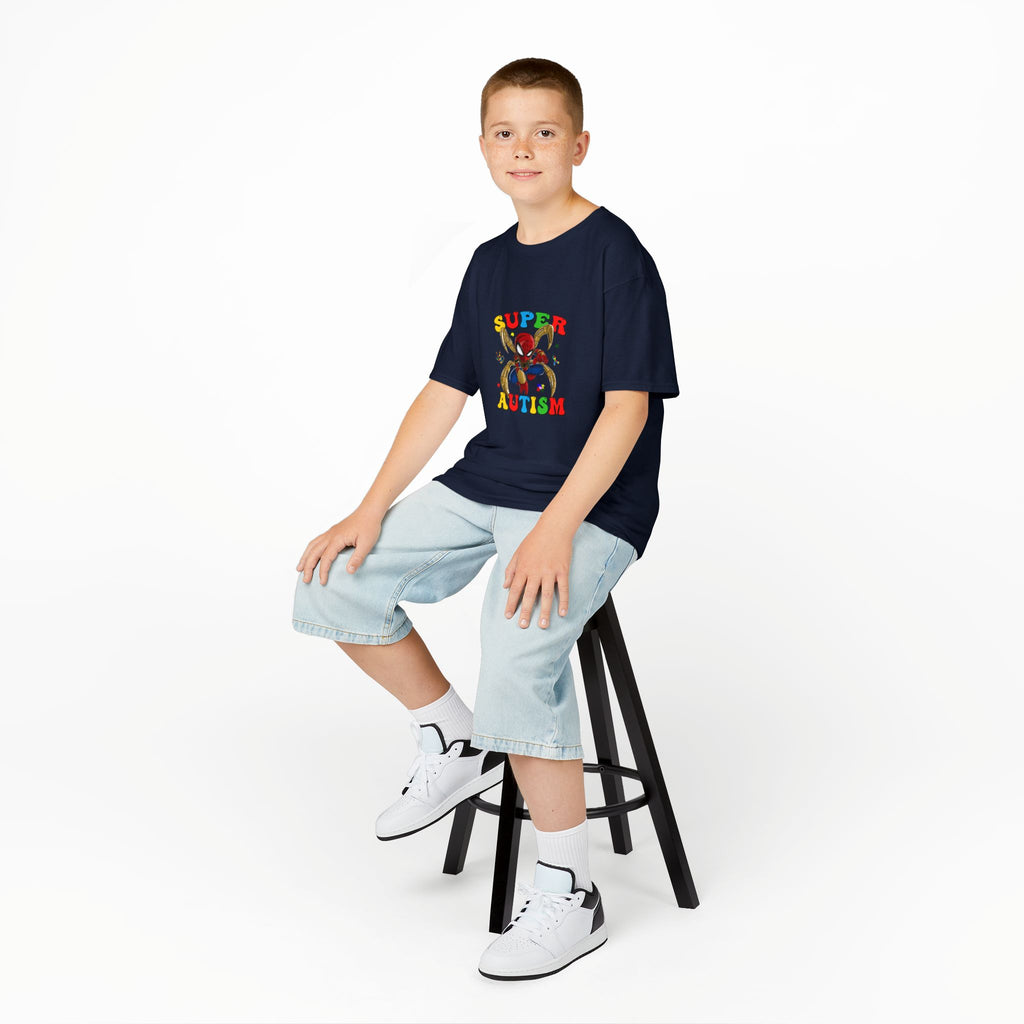 Kids T-Shirt — "Super Autism" Colorful Puzzle Bunny Tee