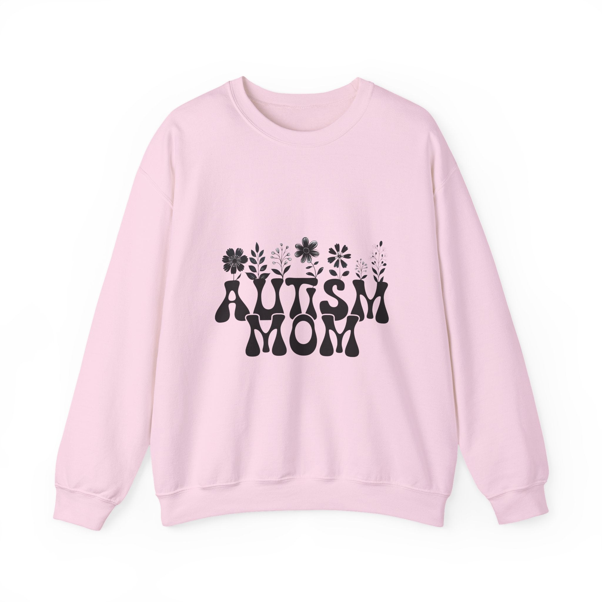 Autism Mom Crewneck Sweatshirt — Retro Floral Support Tee