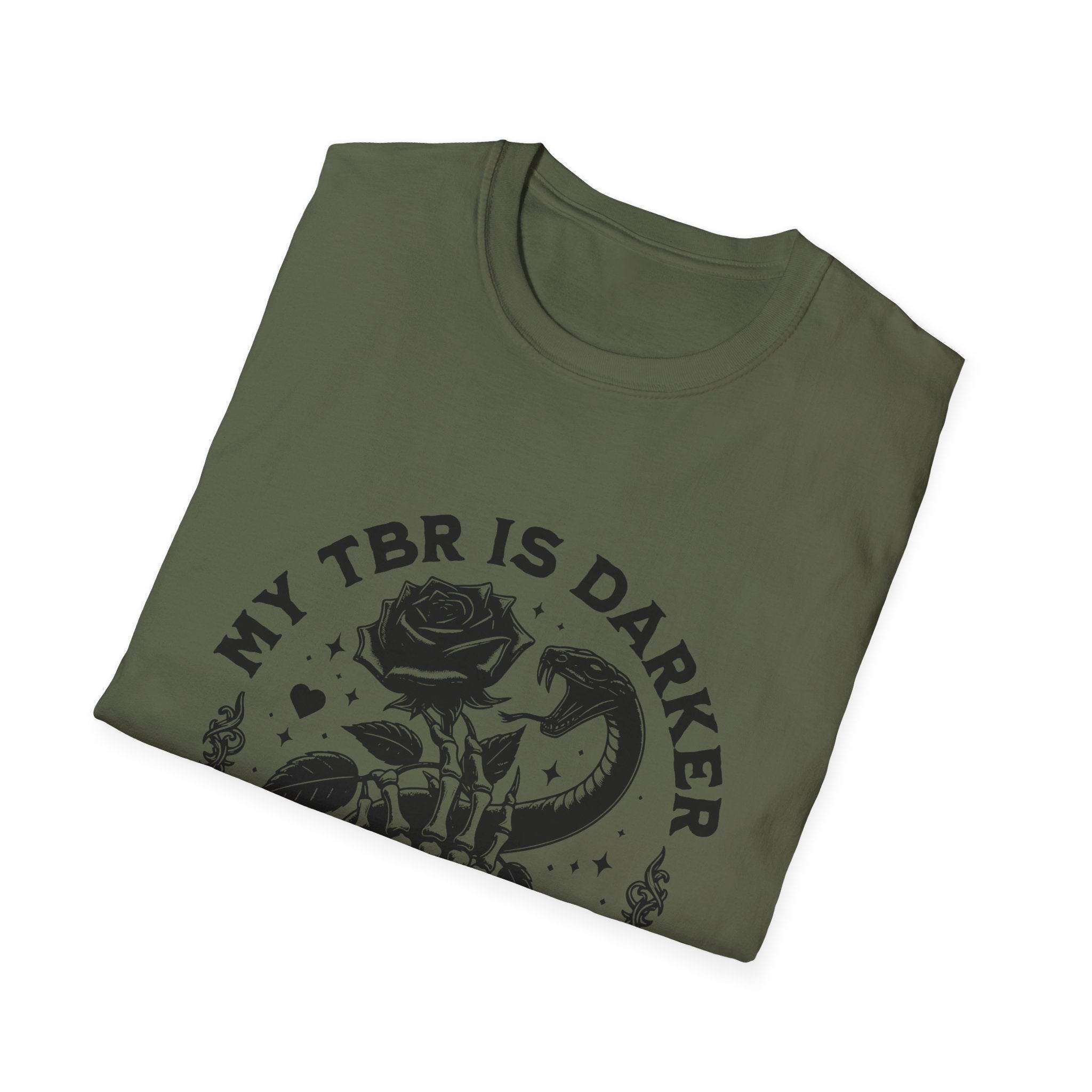Gothic Booklover T-Shirt — “My TBR Is Darker Than My Soul” Graphic Tee