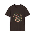 Book Lover Stack T-Shirt — "Books and Tea are My Happy Place" Floral Reading Tee