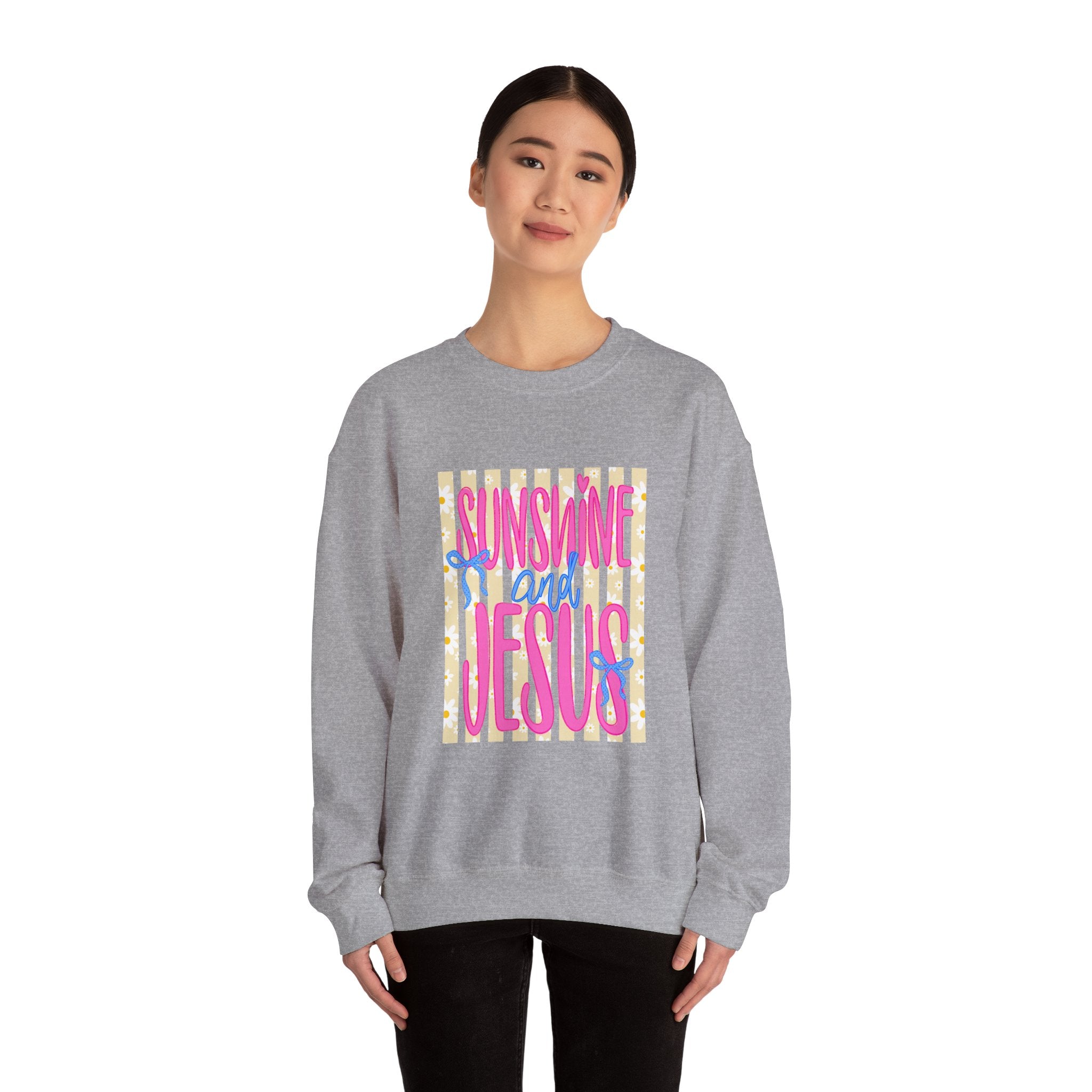 Sunshine and Jesus Sweatshirt - Christian Faith Crewneck