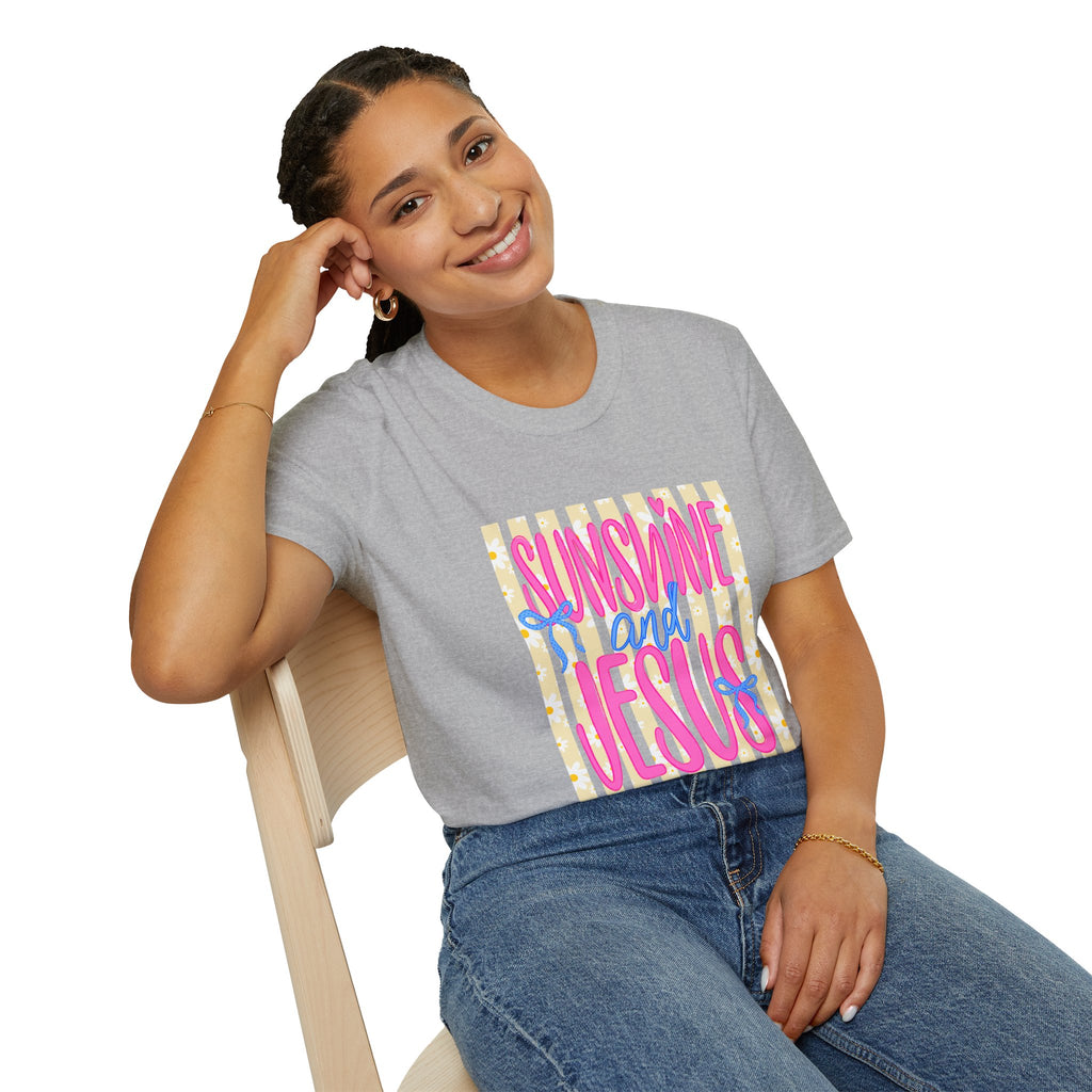 Sunshine and Jesus T-Shirt — Bright Christian Faith Graphic Tee