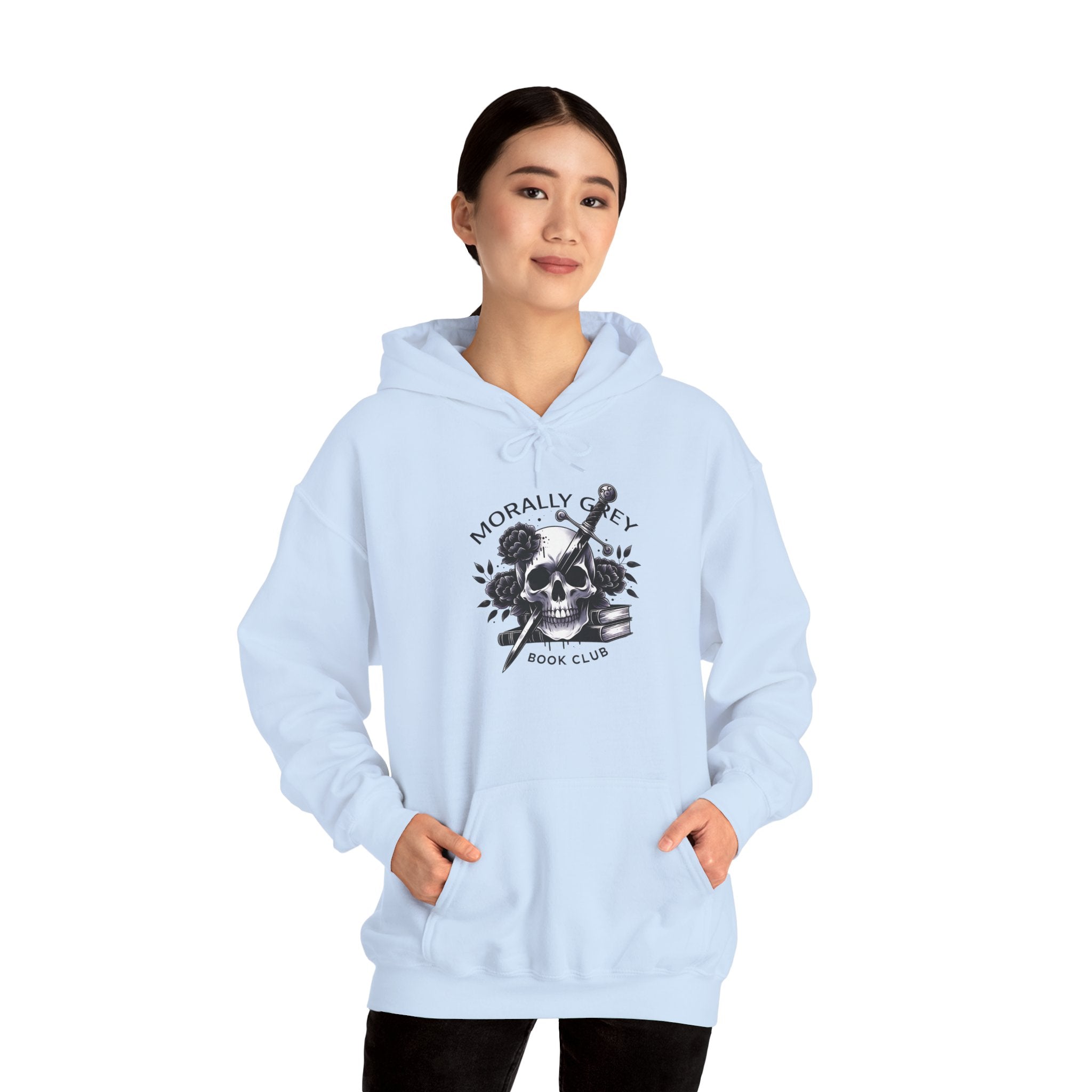 Morally Gray Book Club Hoodie — Skull & Dagger Reading Crewneck