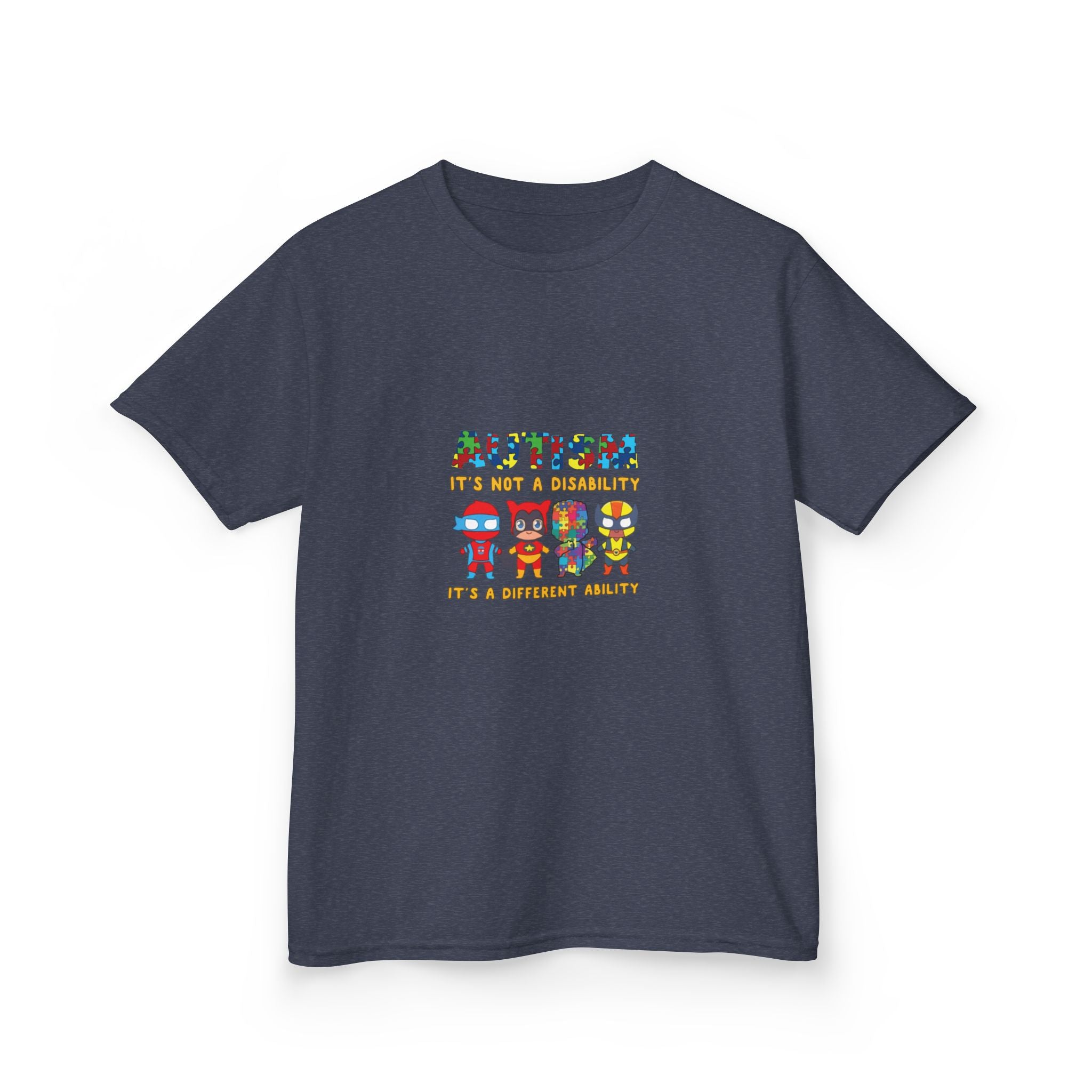Autism It's Not A Disability Kids T-Shirt — Colorful Neurodiversity Awareness Tee