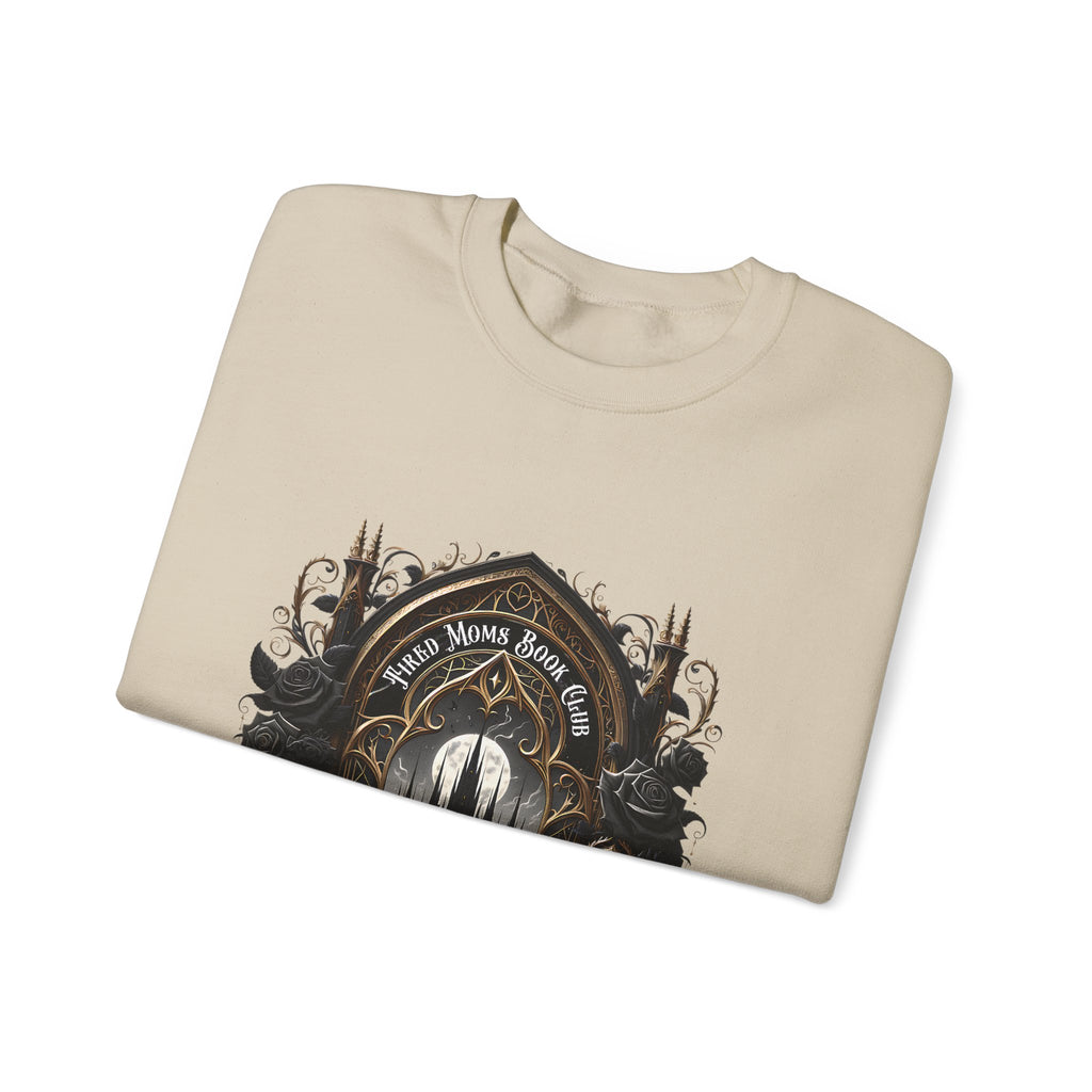 Mystic Library Crewneck Sweatshirt — Gothic 'Seek Silent Wisdom' Design
