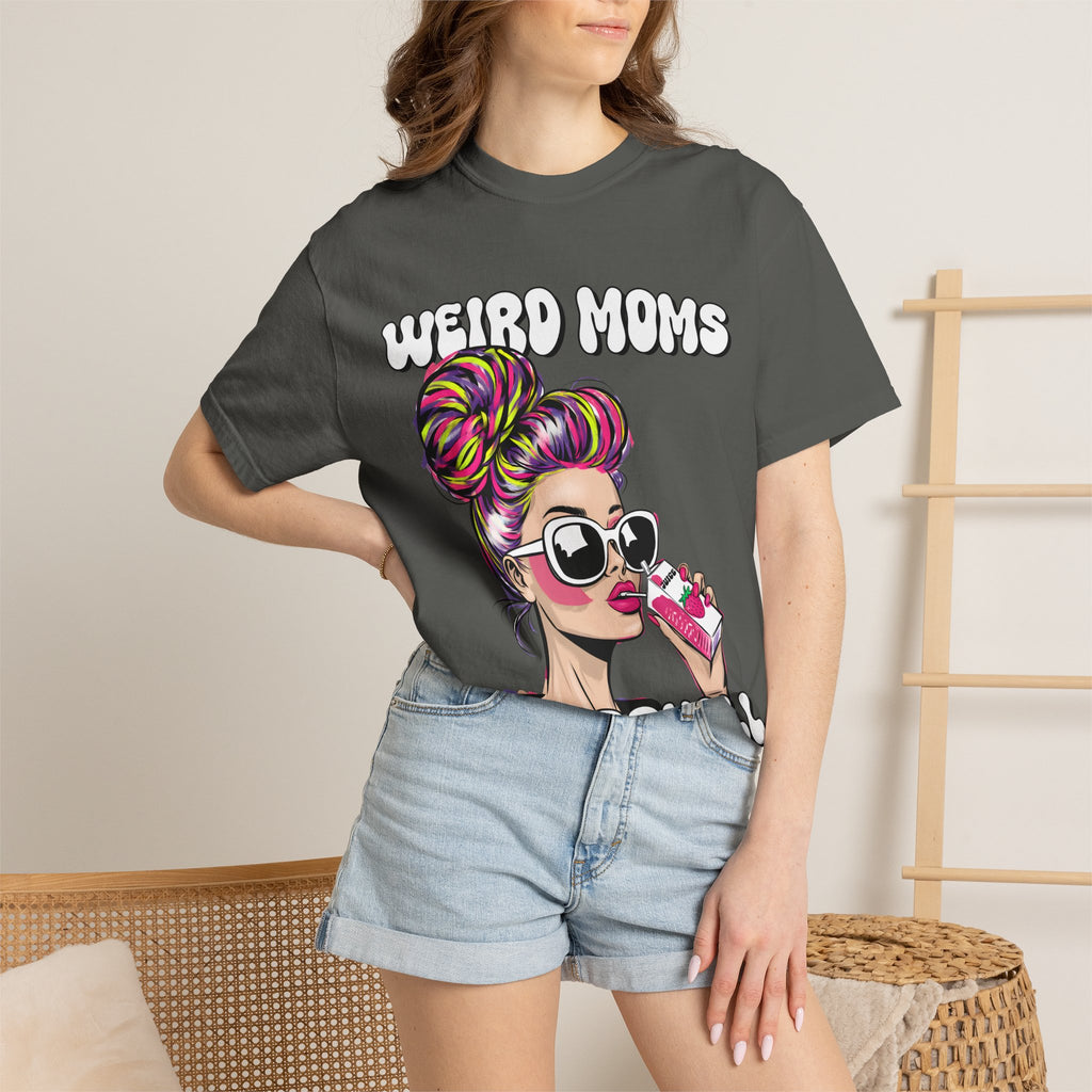 Weird Moms Homeschool Graphic T-Shirt — Retro Pop Art Mom Tee