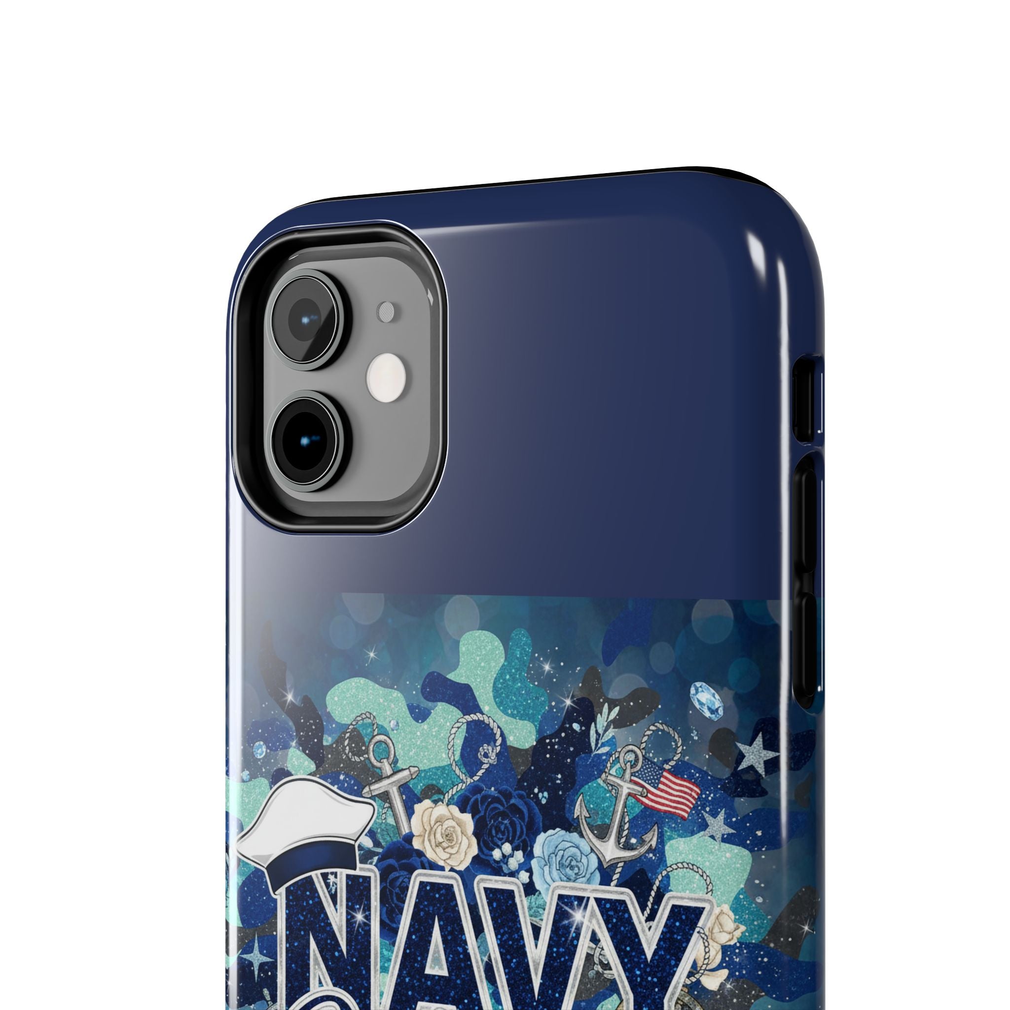 Navy Wife Tough Phone Case — Military Camouflage Protective Phone Cover, Perfect Gift for Navy Spouses