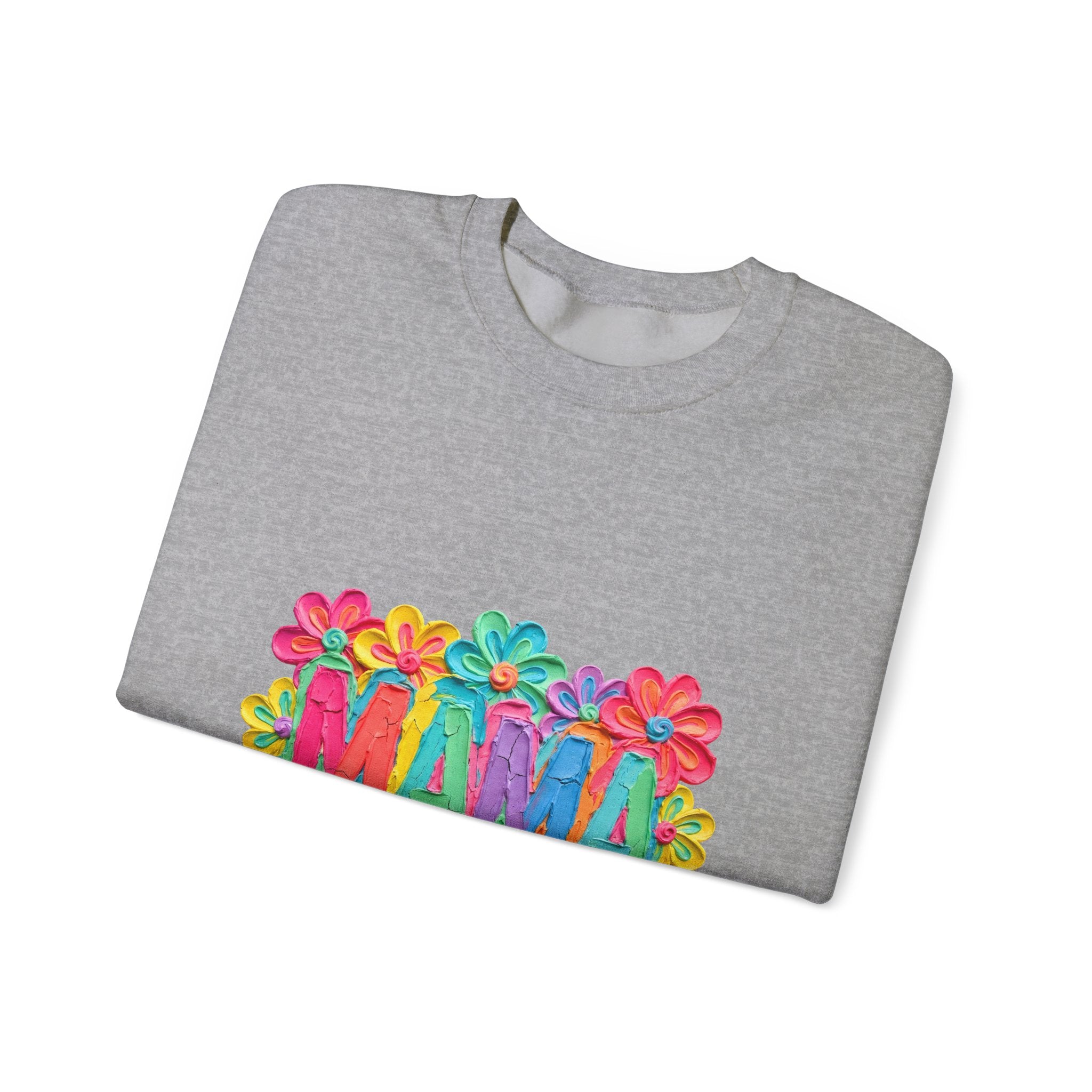 Mama Floral Crewneck Sweatshirt — Colorful Flower Mom Shirt for Mother’s Day