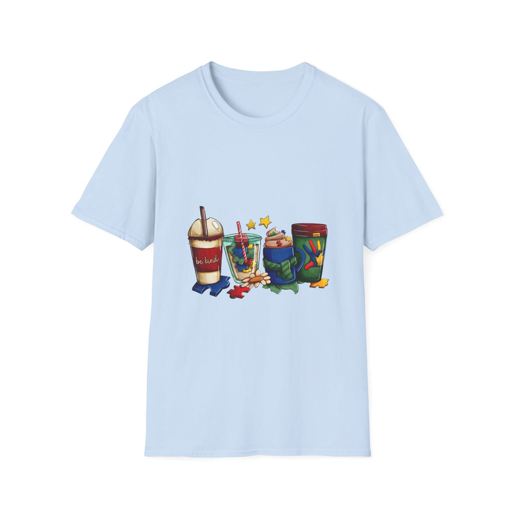 T-Shirt — Colorful Snack & Drink Cartoon Graphic Tee