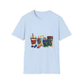 T-Shirt — Colorful Snack & Drink Cartoon Graphic Tee