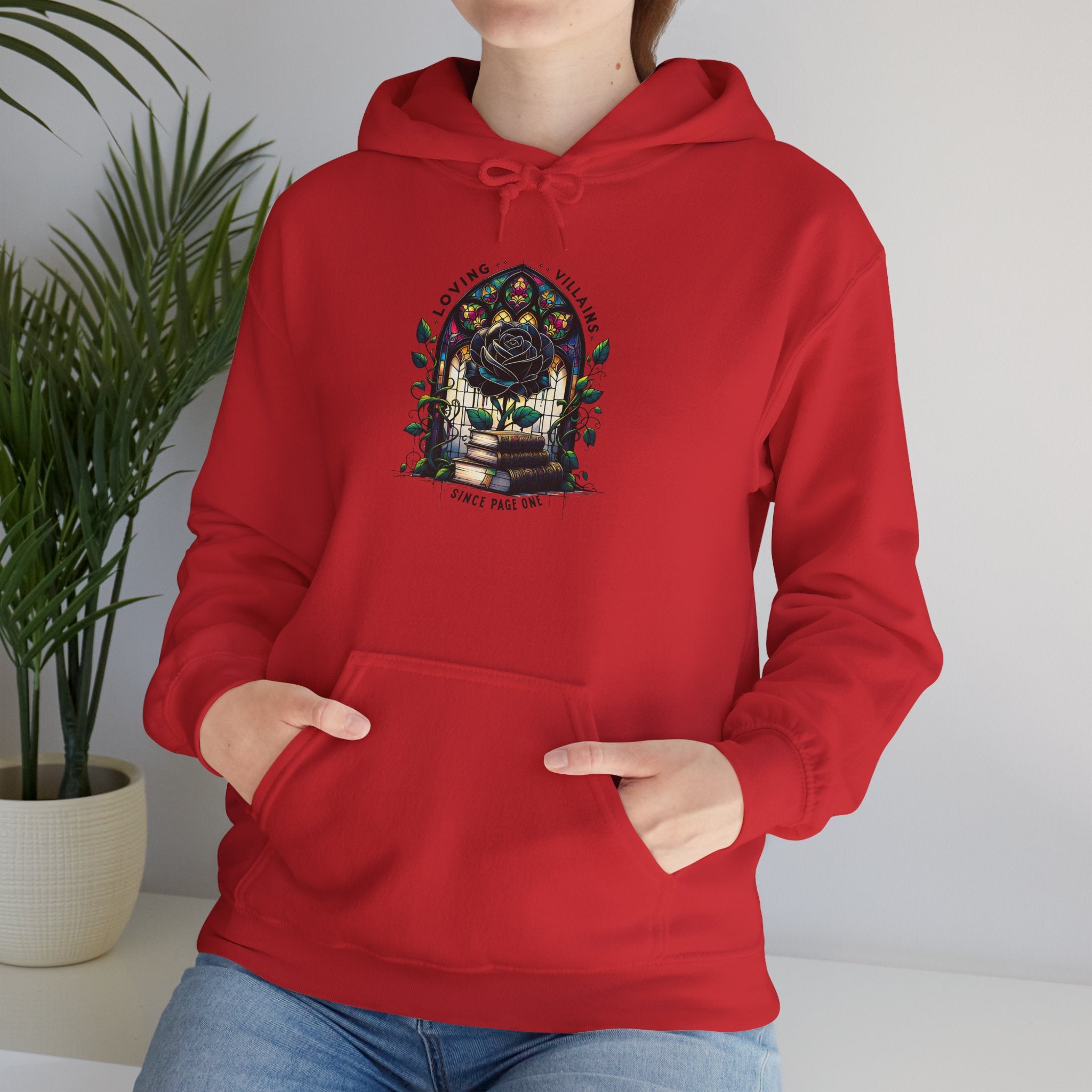 Hoodie — 'Eat the Rich' Gothic Garden Stained-Glass Hoodie