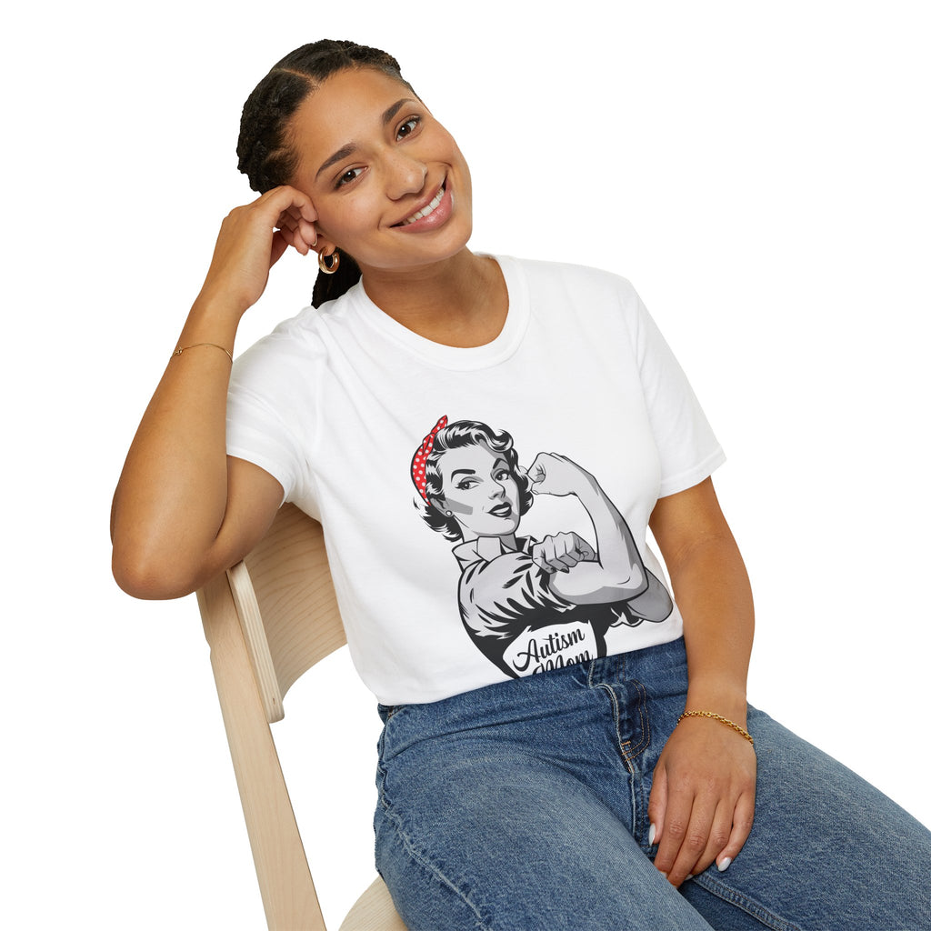 Autism Mom Rosie Riveter T-Shirt — Proud Autism Awareness Tee