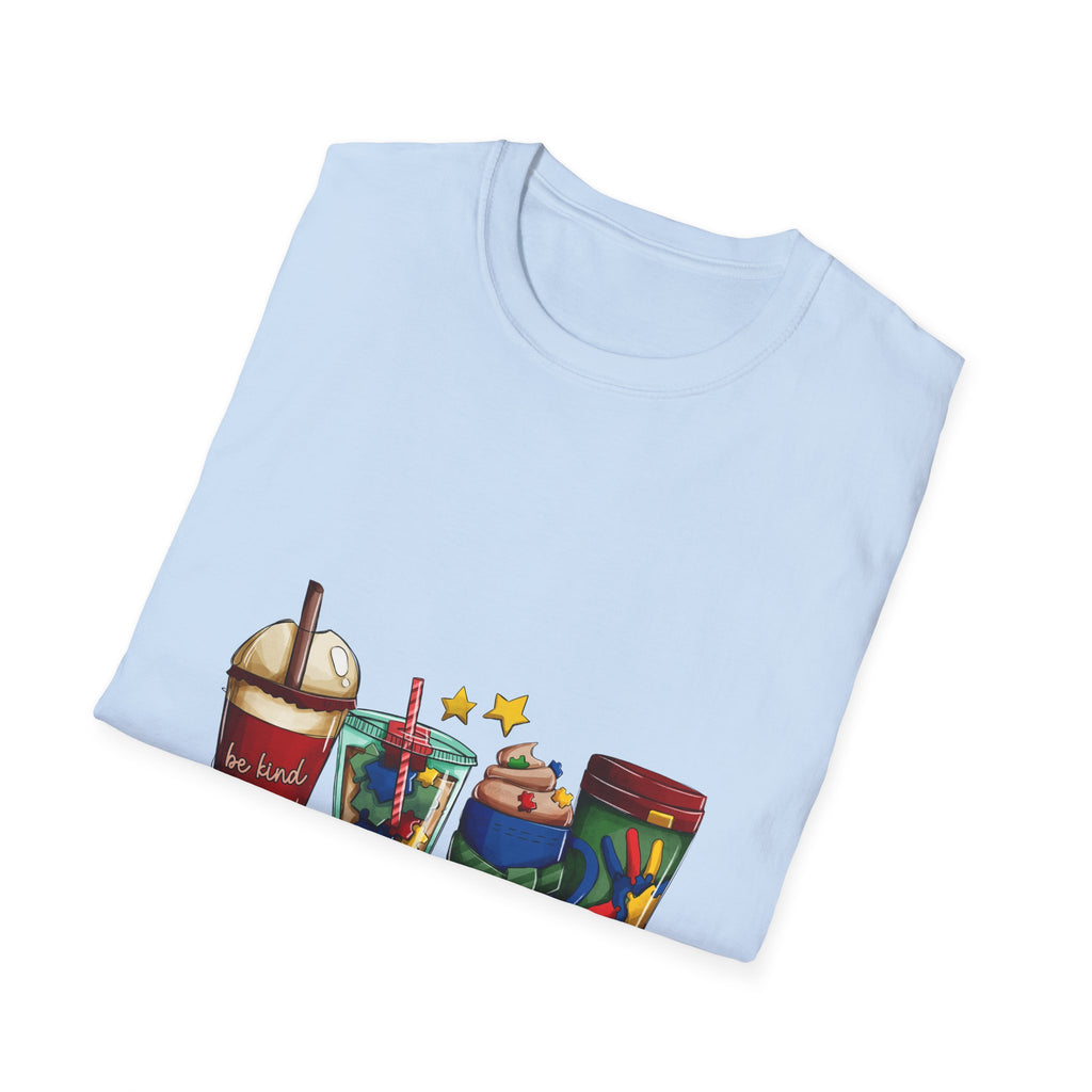 T-Shirt — Colorful Snack & Drink Cartoon Graphic Tee