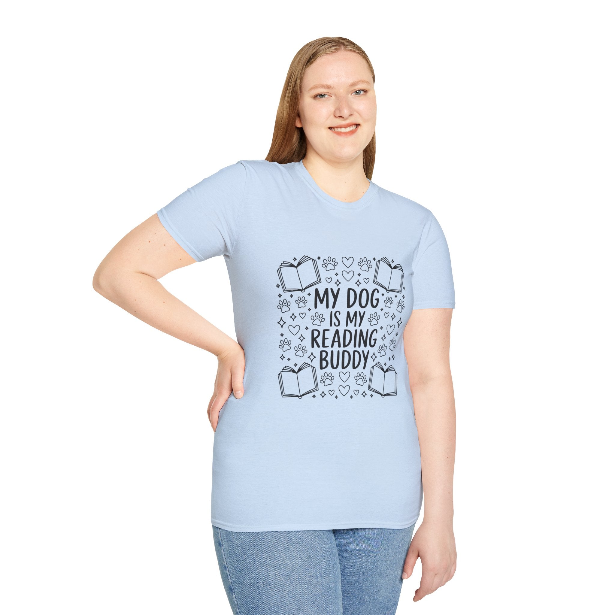 My Dog Is My Reading Buddy T-Shirt — Cute Book Lover & Dog Mom Tee