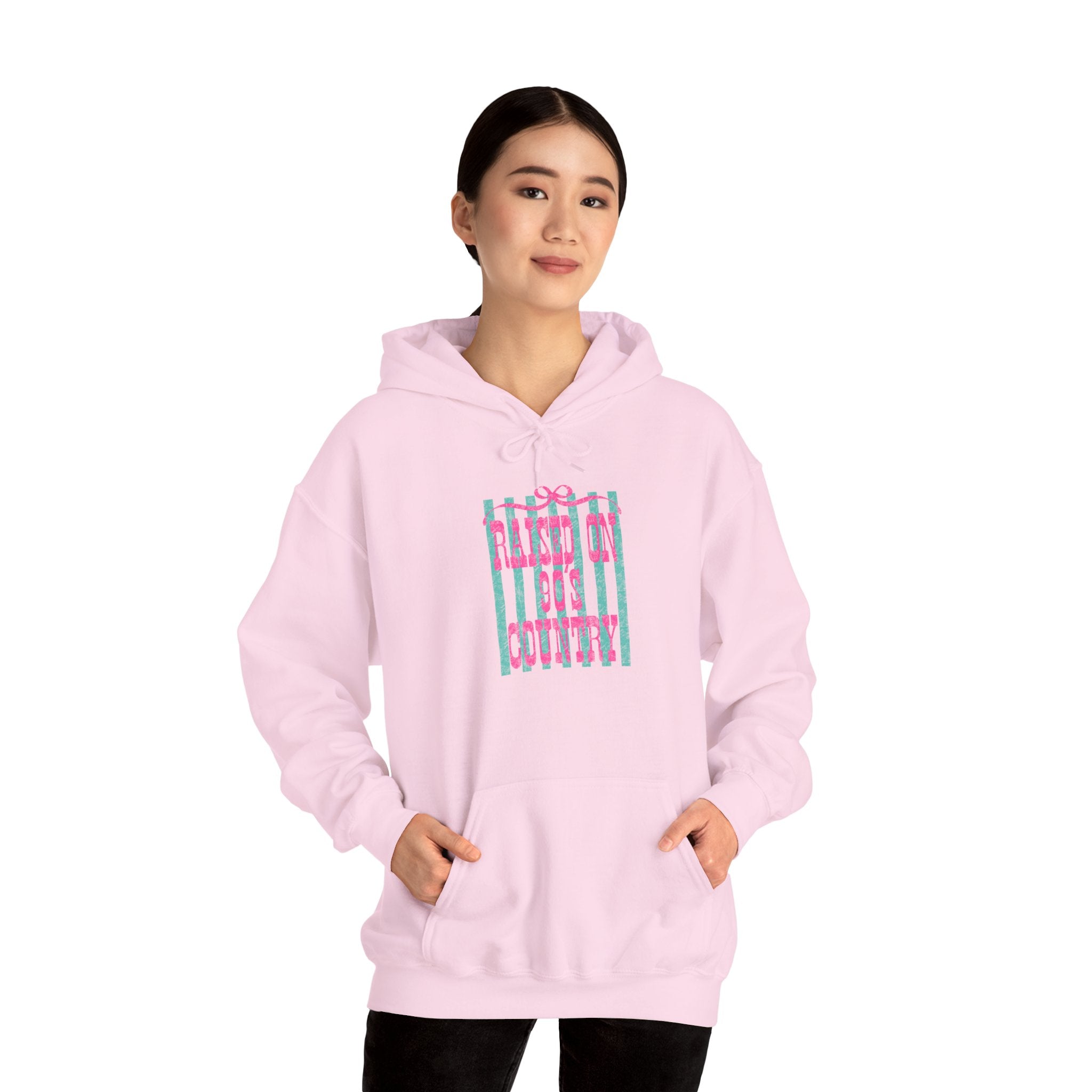 Hoodie — 'Let It Be' Pastel Striped Graphic Pullover