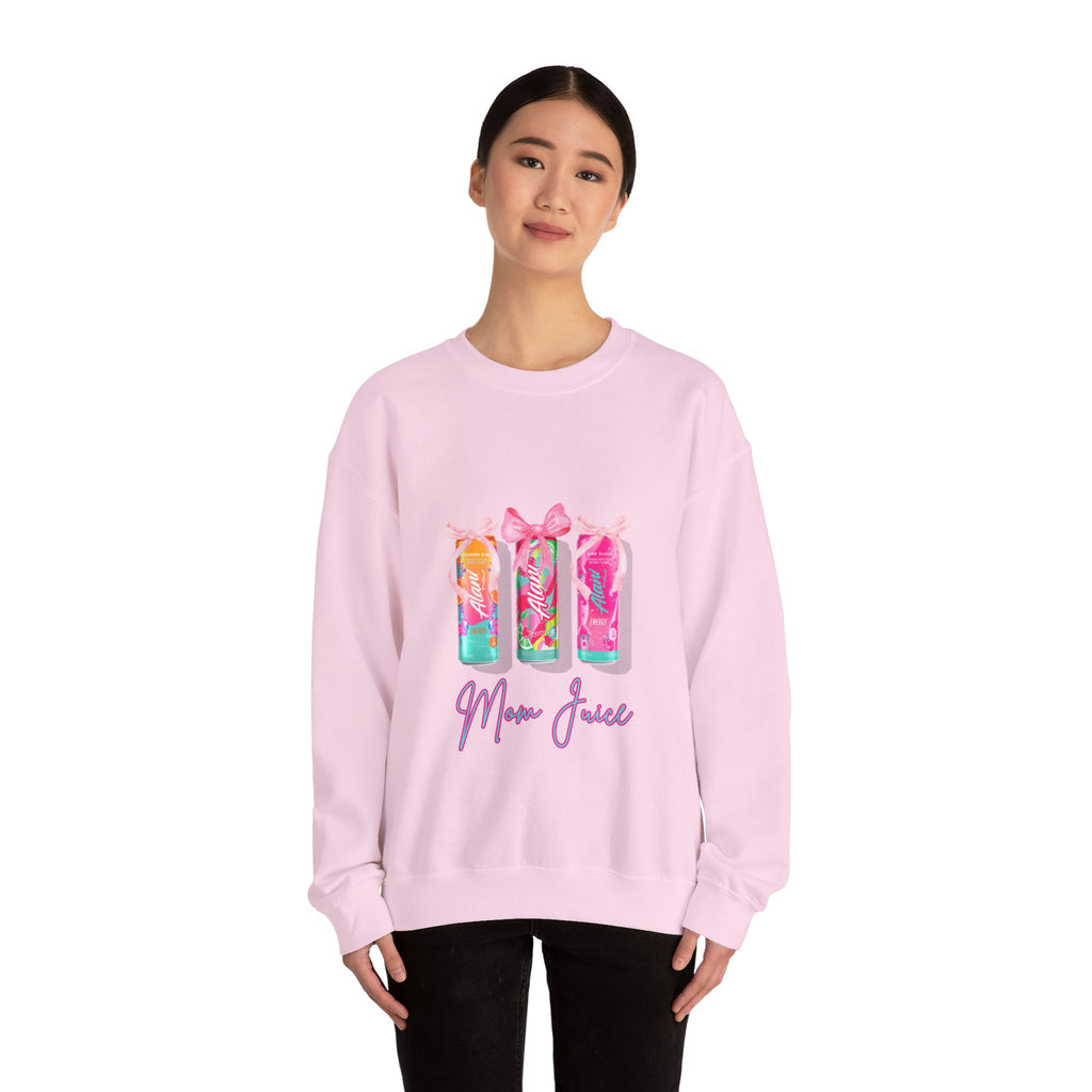 Mom Juice Sweatshirt – Cute Tropical Juice Cups Graphic Crewneck
